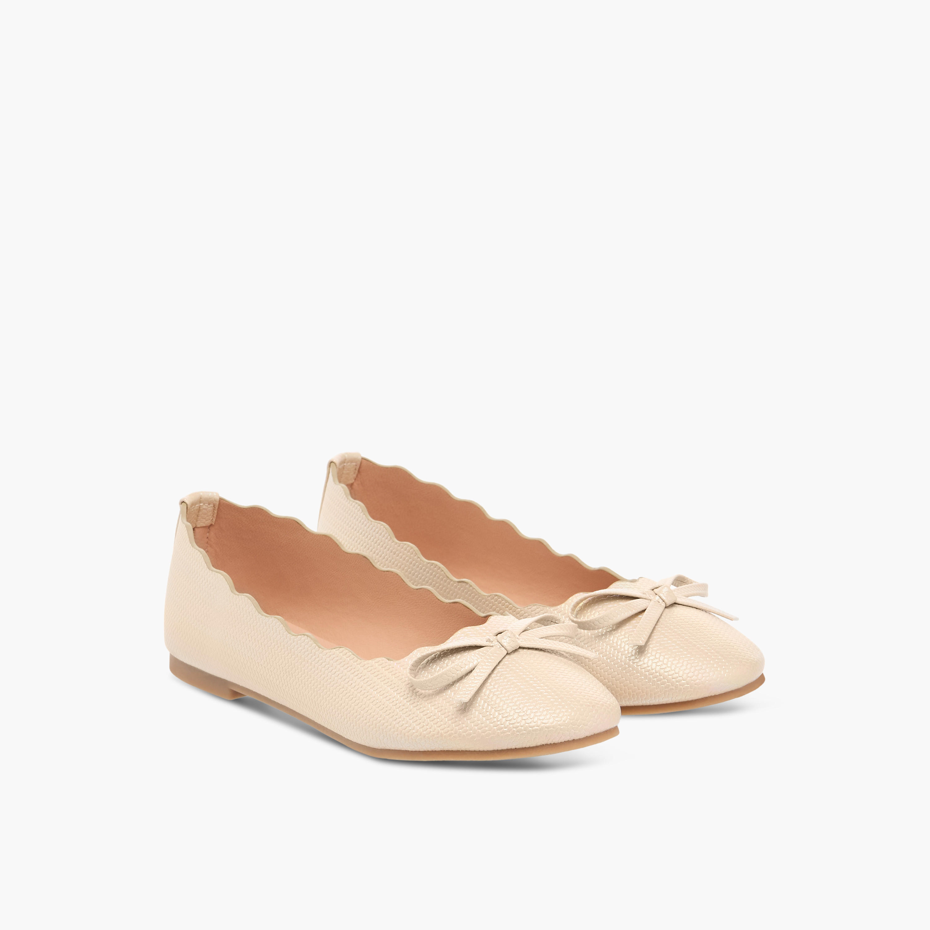 حذاء باليرينا سهل الارتداء بزينة فيونكة من ليتل ميسي-girls-shoes-ballerinas-image-1