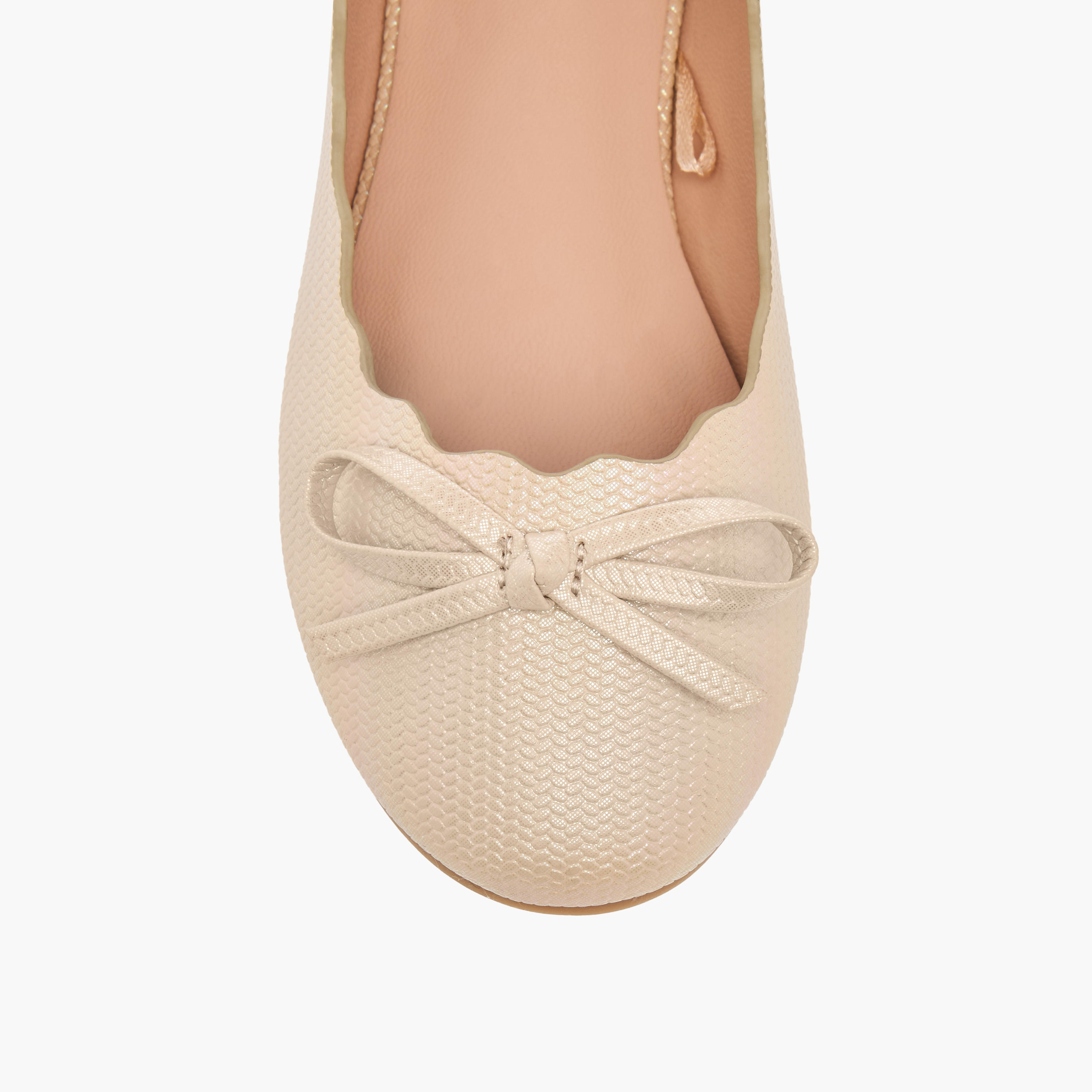 حذاء باليرينا سهل الارتداء بزينة فيونكة من ليتل ميسي-girls-shoes-ballerinas-image-4