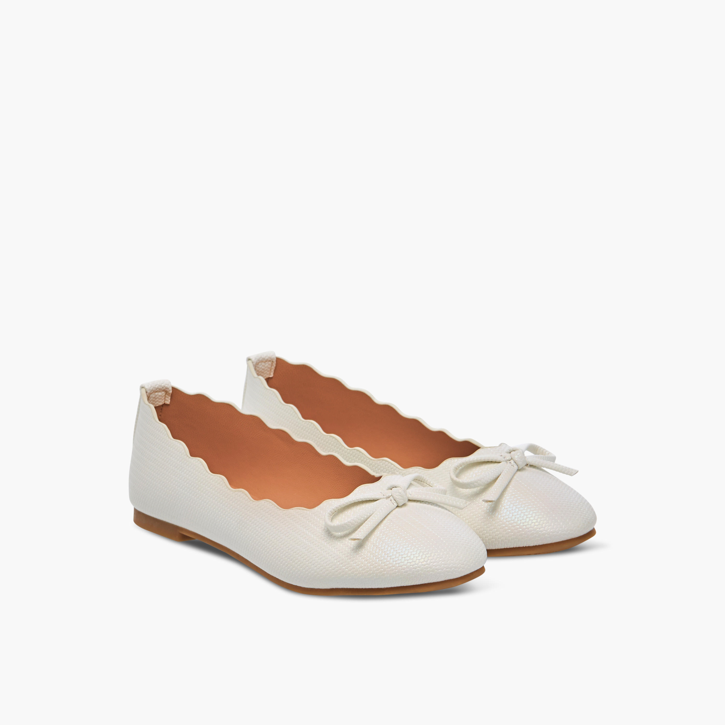 Little Missy Bow Embellished Slip-On Ballerina Shoes-girls-shoes-ballerinas-image-1