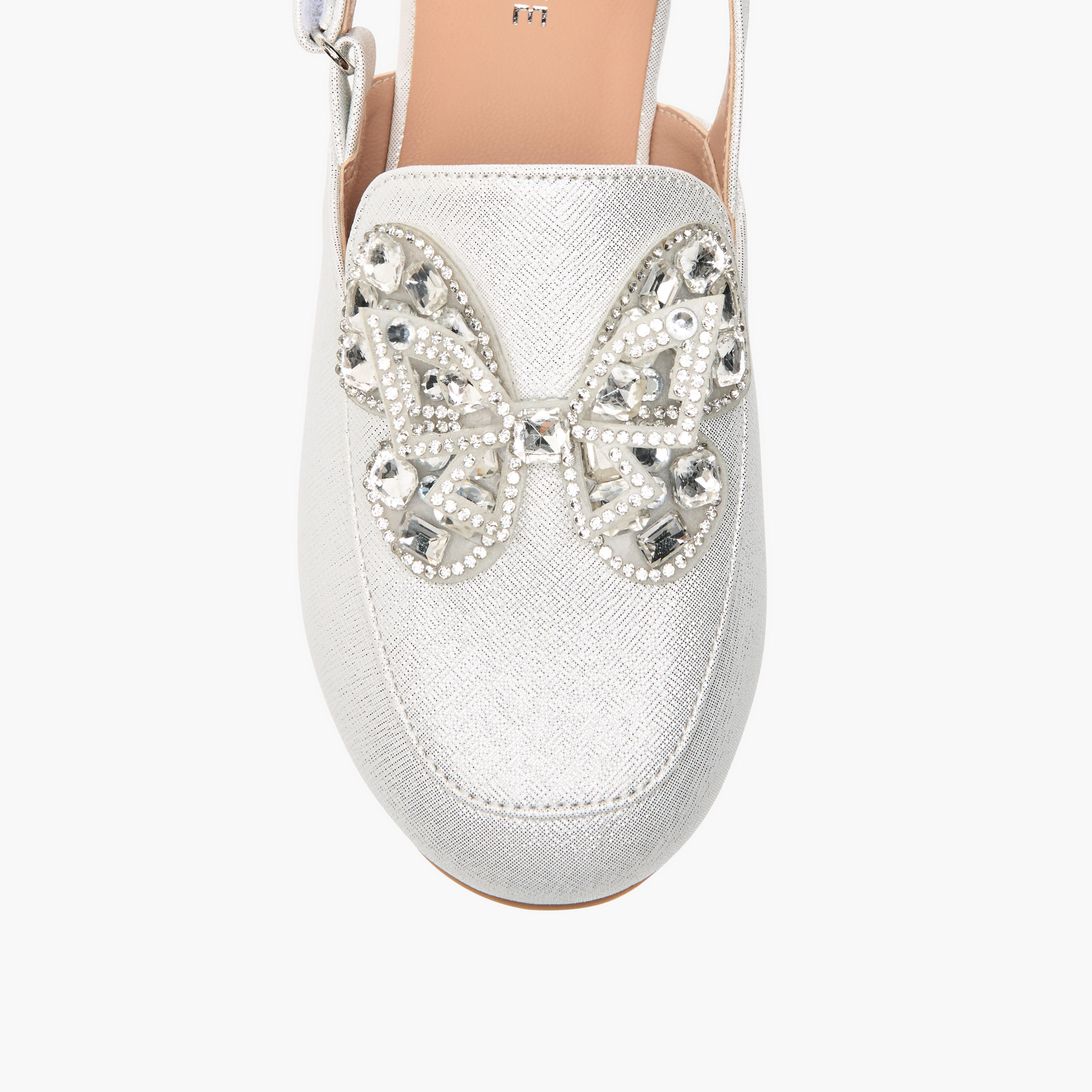 حذاء باليرينا بشريط إغلاق لاصق وتزيينات مرصّعة للبنات من سيليست-girls-shoes-sandals-image-3