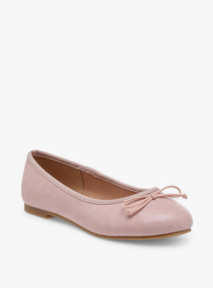 حذاء باليرينا سهل الارتداء بزينة فيونكة من ليتل ميسي-girls-shoes-ballerinas-image-2