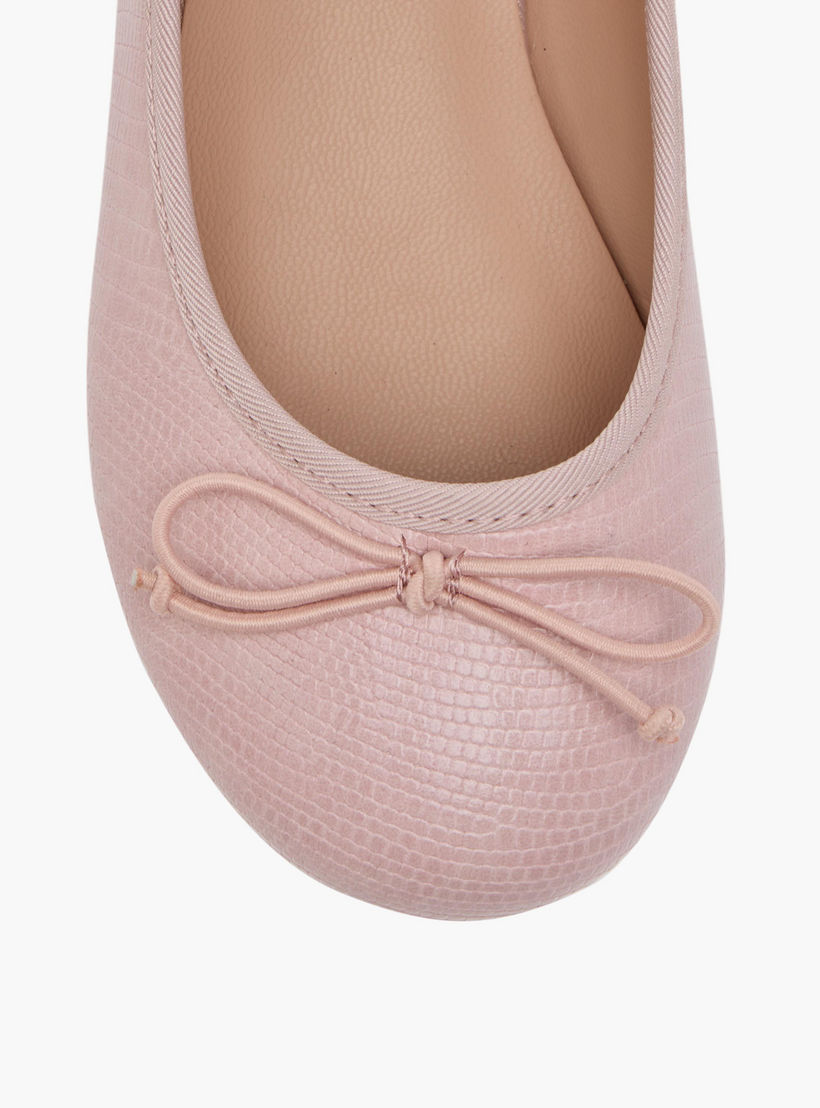 حذاء باليرينا سهل الارتداء بزينة فيونكة من ليتل ميسي-girls-shoes-ballerinas-image-4