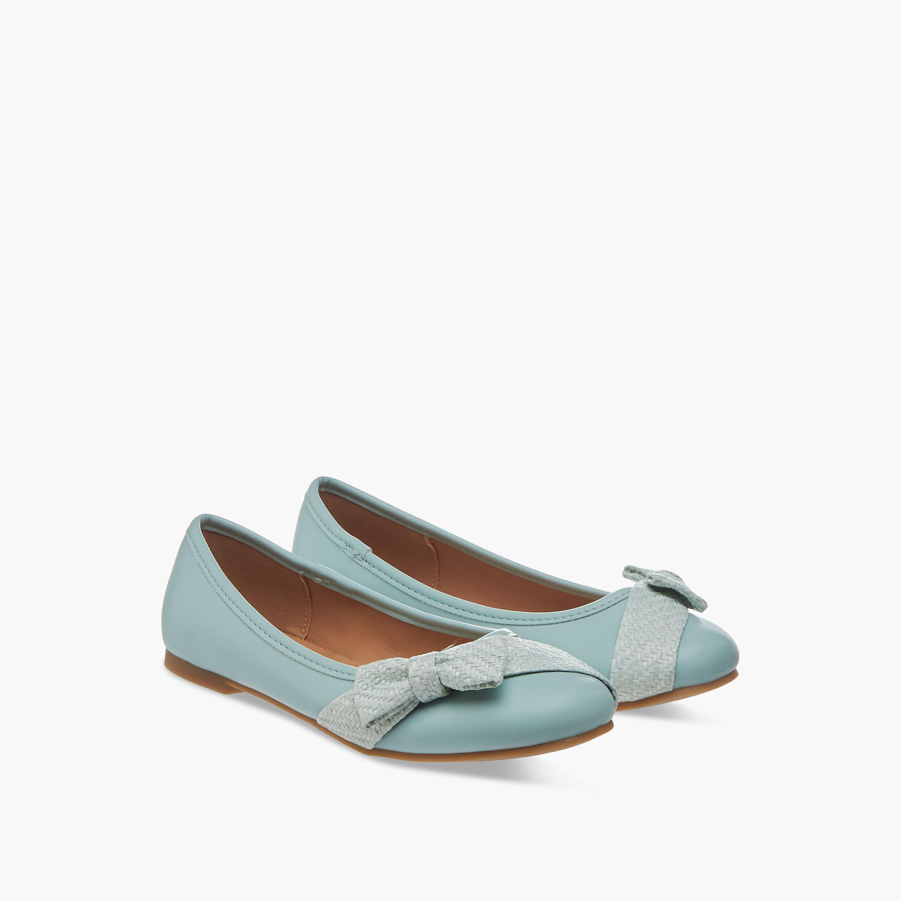 Little Missy Bow Accent Slip-On Ballerina Shoes-girls-shoes-ballerinas-image-1