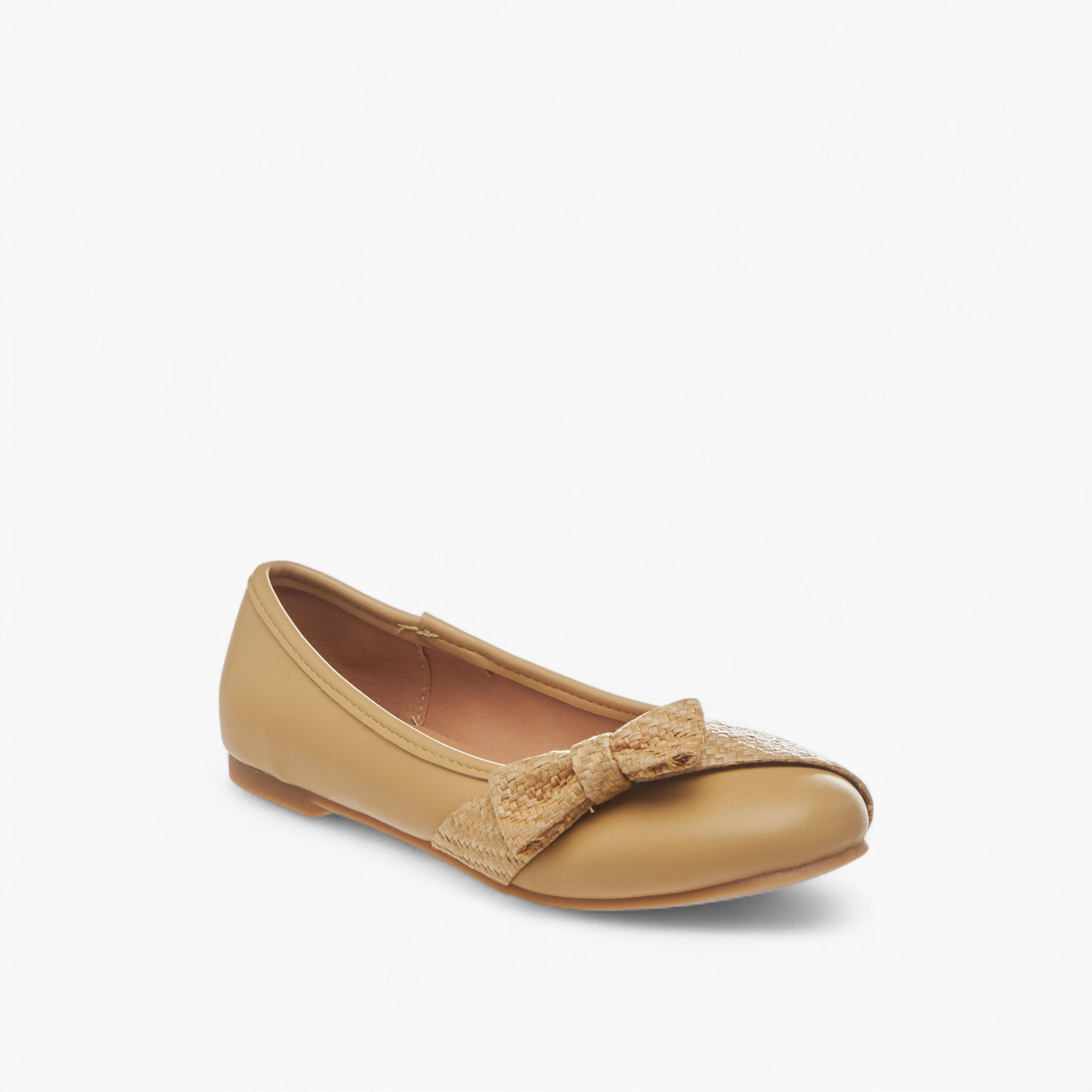 Little Missy Bow Accent Slip-On Ballerina Shoes-girls-shoes-ballerinas-image-2