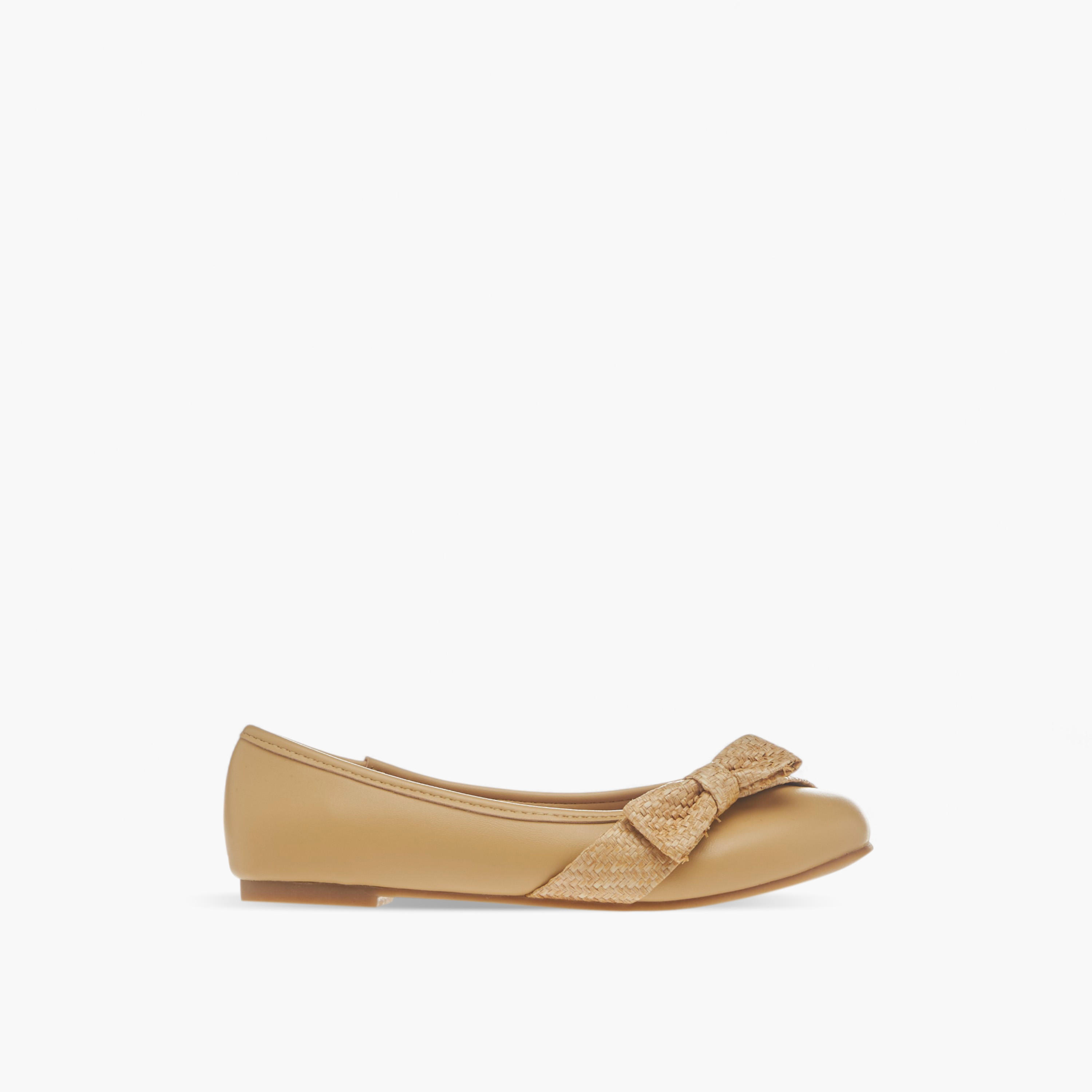 Little Missy Bow Accent Slip-On Ballerina Shoes-girls-shoes-ballerinas-image-3