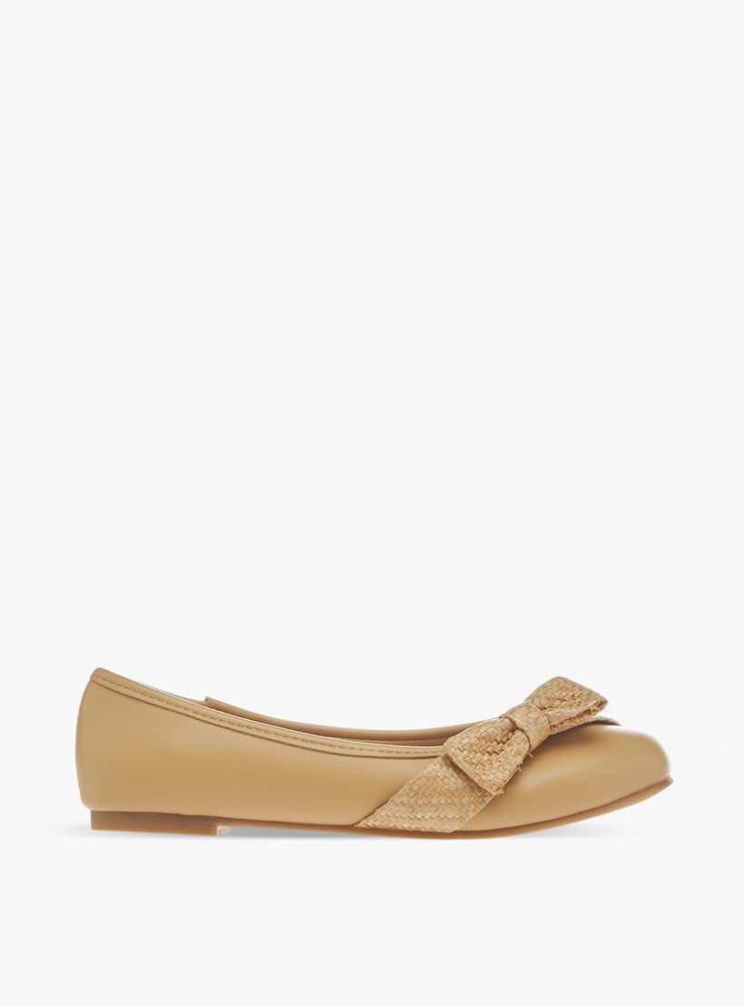 Little Missy Bow Accent Slip-On Ballerina Shoes-girls-shoes-ballerinas-image-3