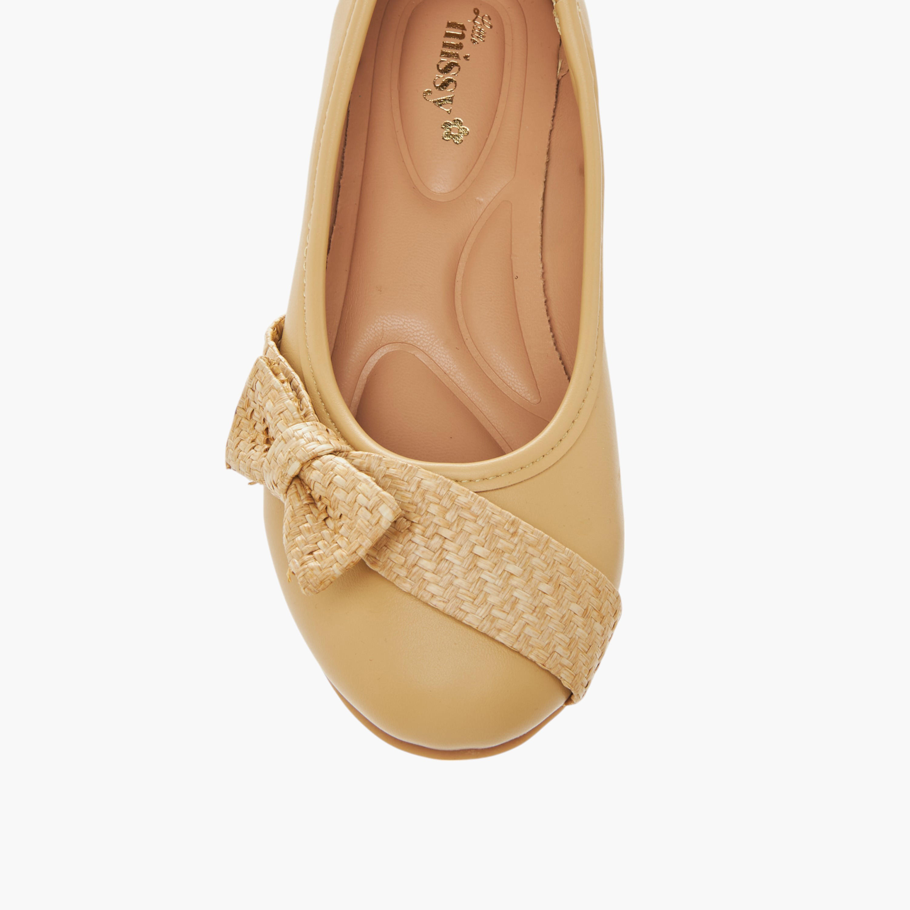 Little Missy Bow Accent Slip-On Ballerina Shoes-girls-shoes-ballerinas-image-4