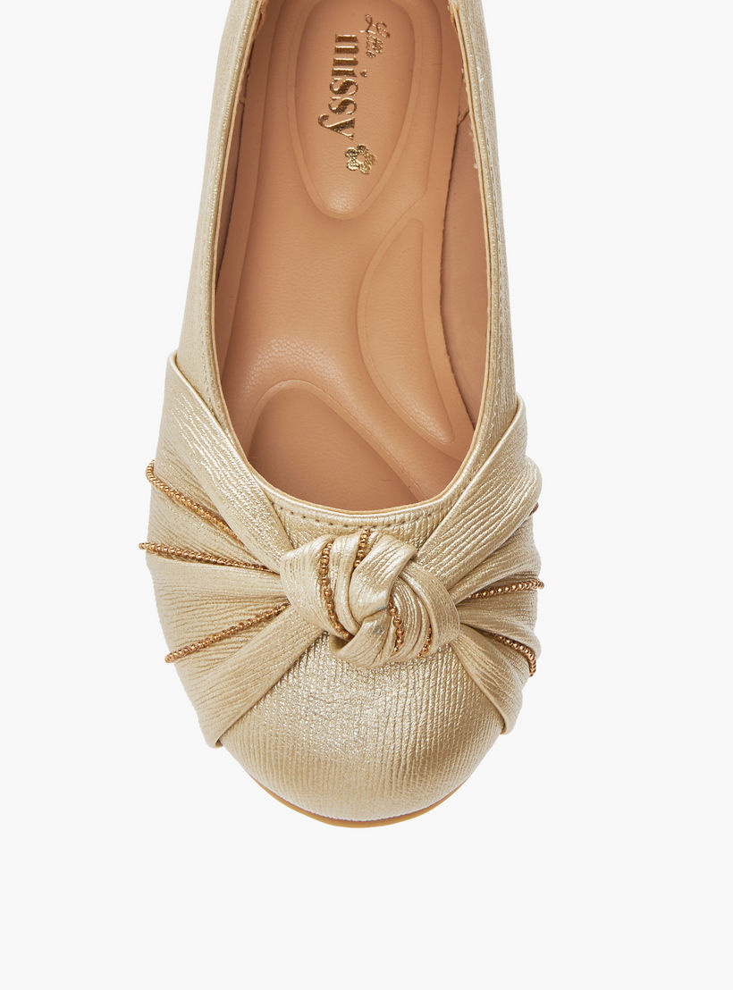 حذاء باليرينا سهل الارتداء بتفصيل عقدة من ليتل مِسي-girls-shoes-ballerinas-image-4