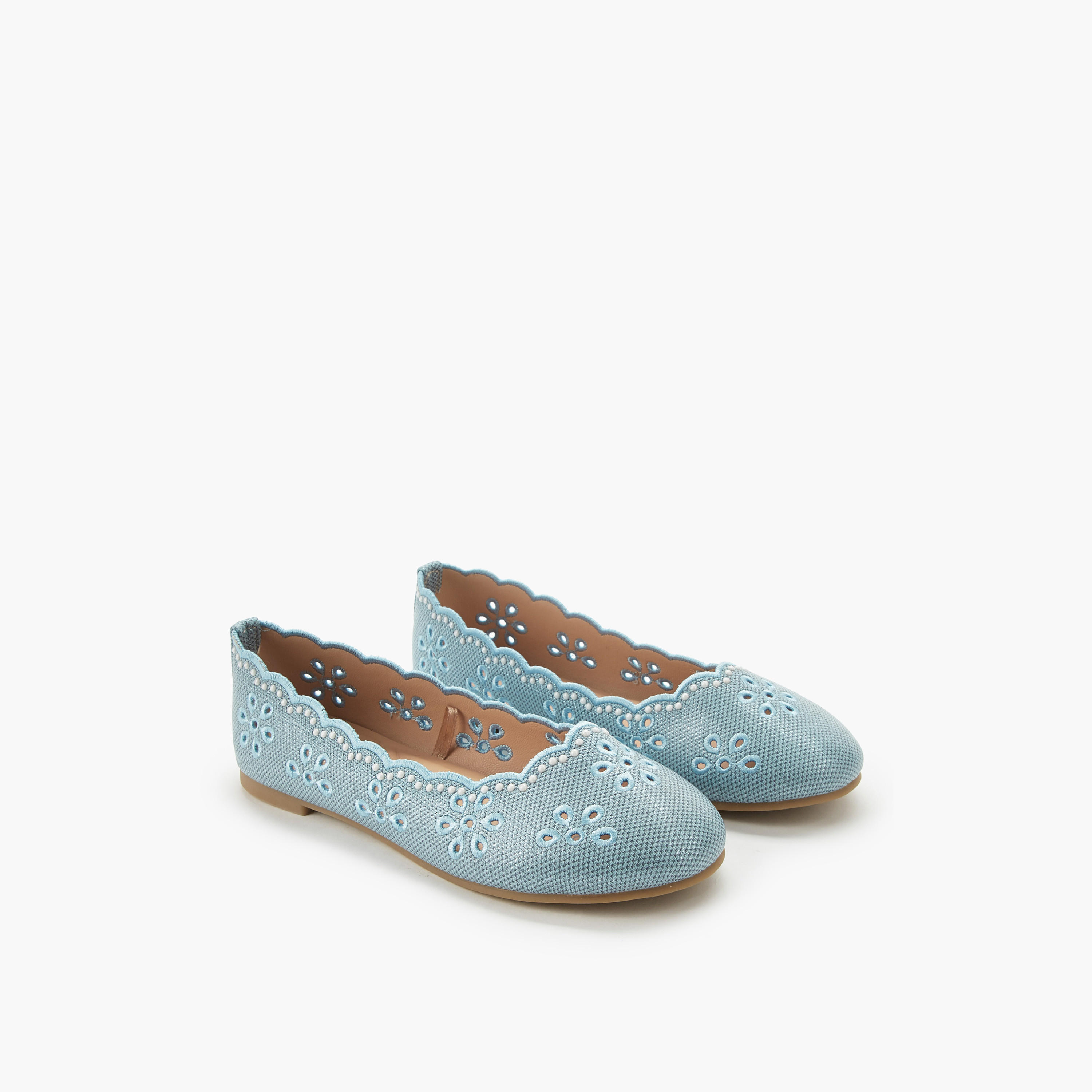 حذاء باليرينا مفرّغة بالليزر للبنات من ليتل ميسي-girls-shoes-ballerinas-image-1