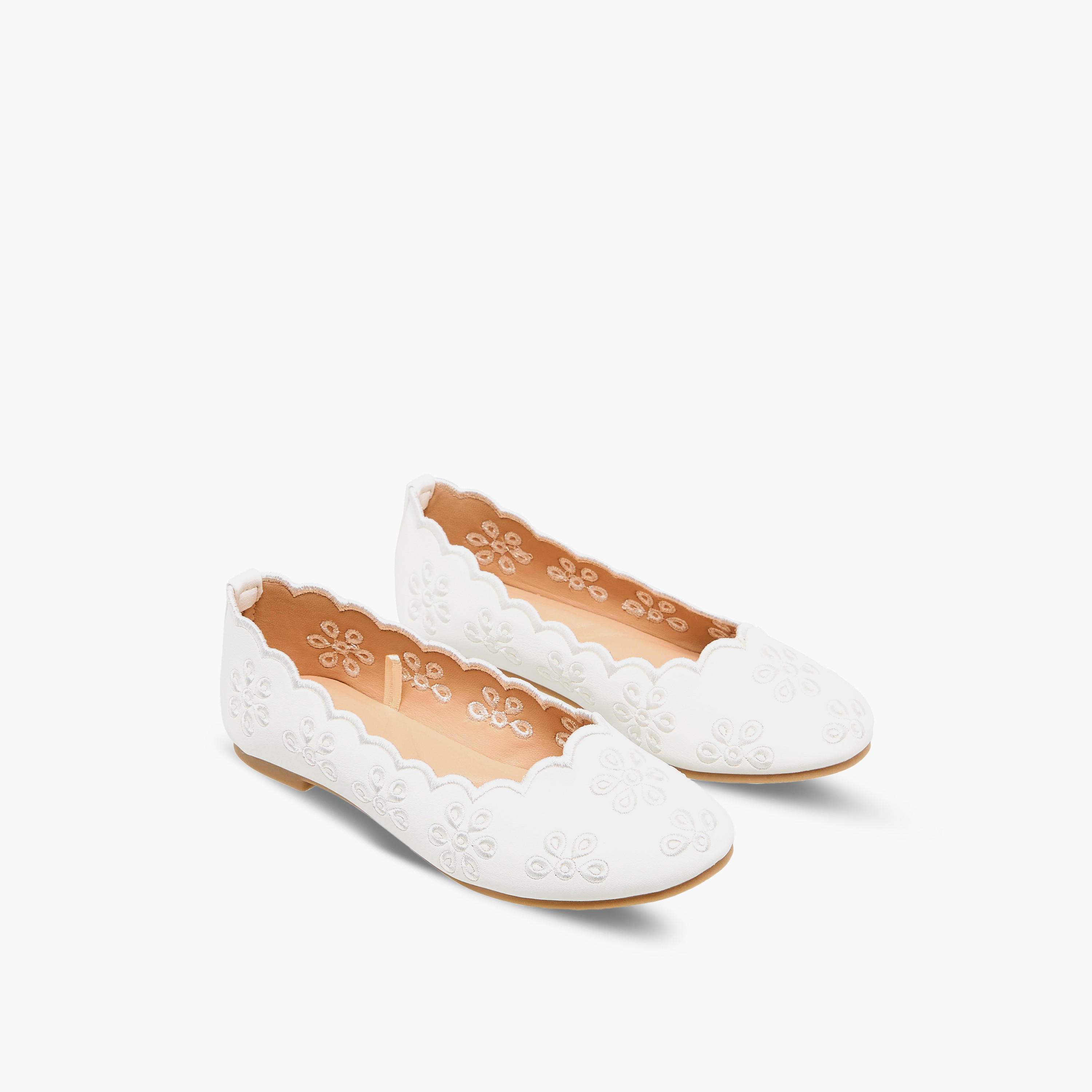 Little Missy Girls Embroidered Ballerina Shoes-girls-shoes-ballerinas-image-1