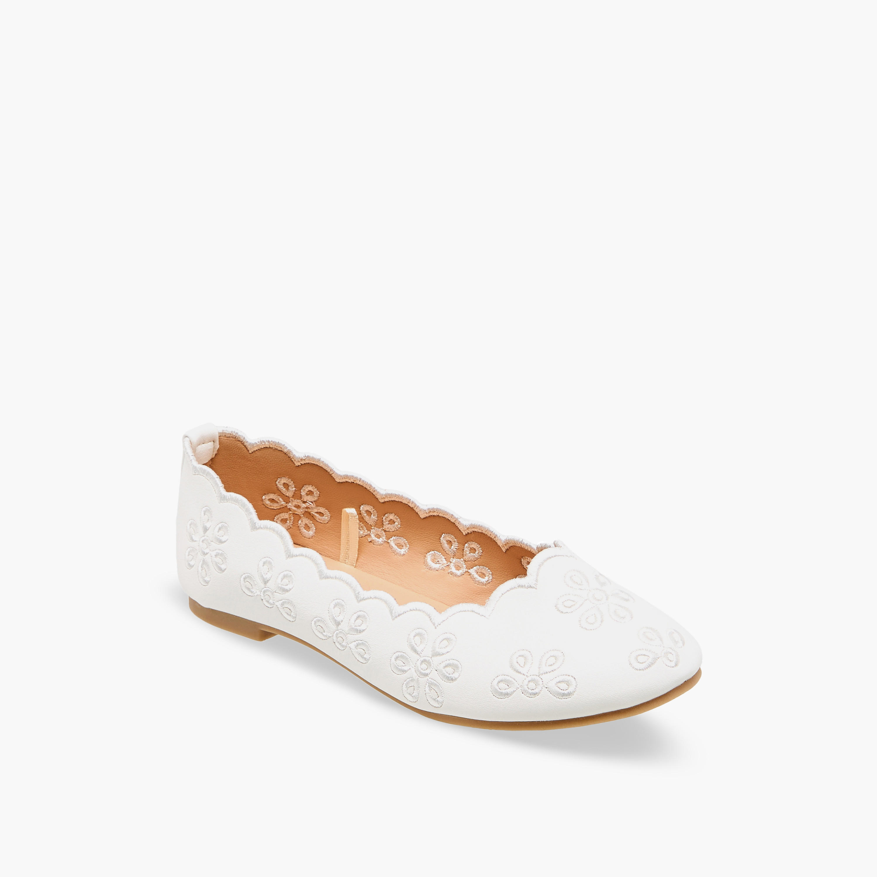 Little Missy Girls Embroidered Ballerina Shoes-girls-shoes-ballerinas-image-2