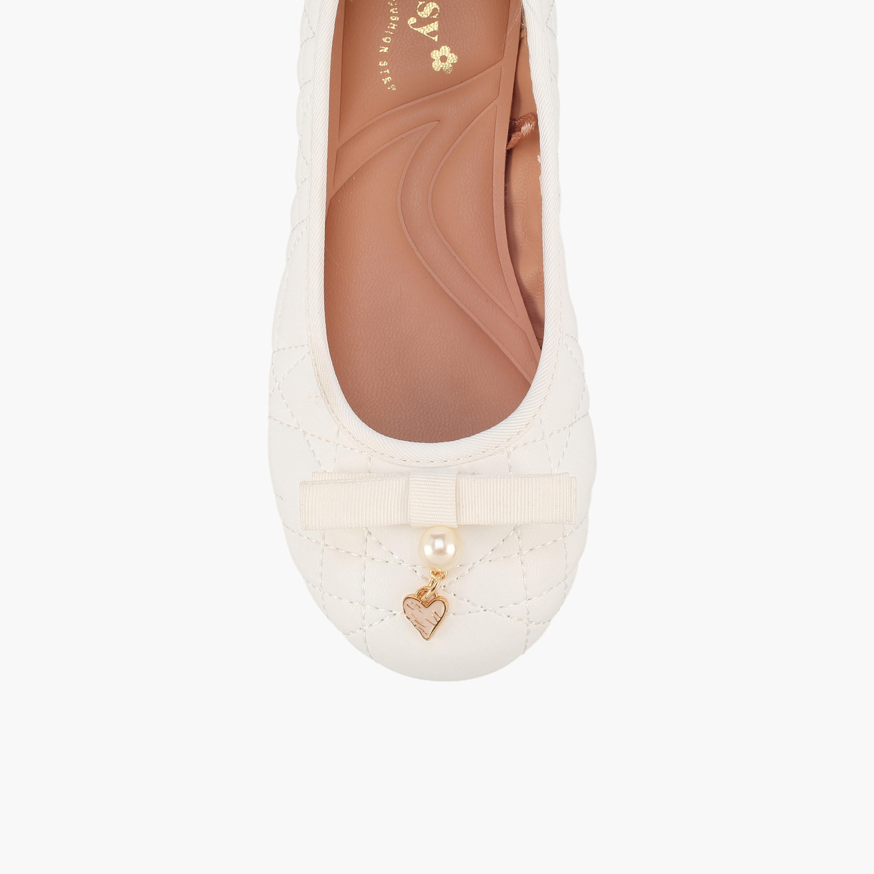Little Missy Girls Quilted Ballerina Shoes-girls-shoes-ballerinas-image-4