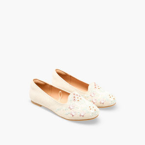 Little Missy Girls Embroidered Ballerina Shoes-girls-shoes-ballerinas-image-1