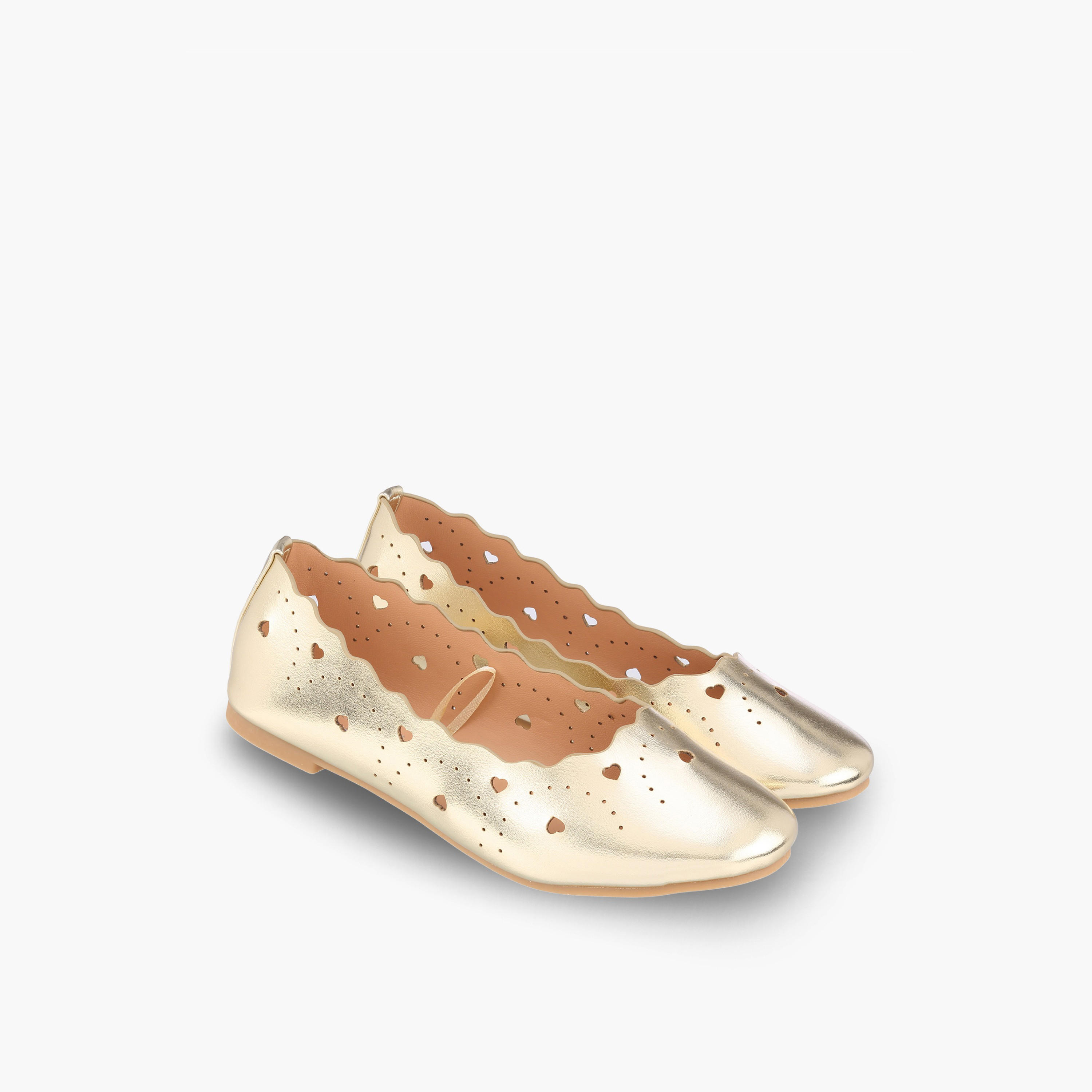 Little Missy Girls Laser Cut Ballerina Shoes-girls-shoes-ballerinas-image-1