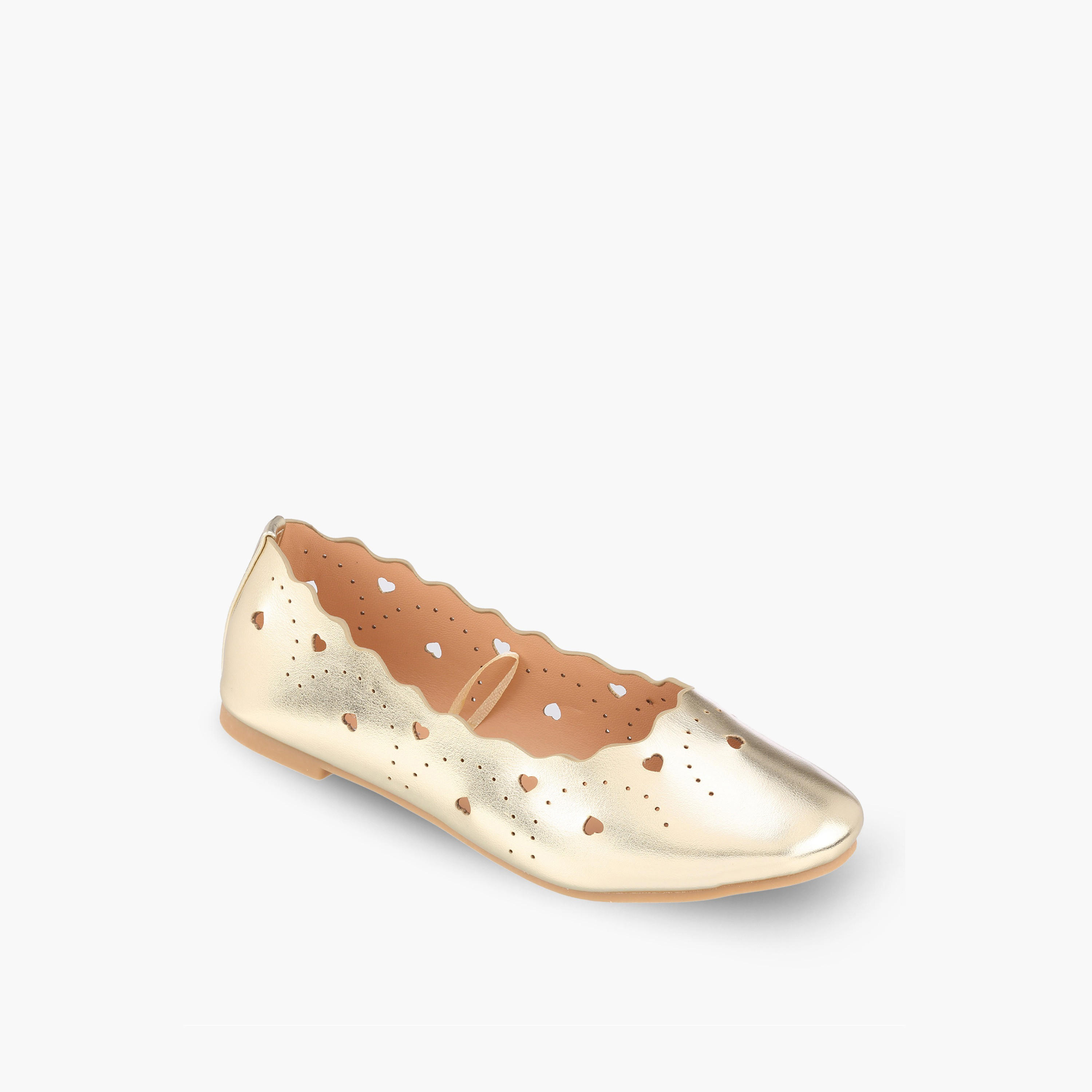 Little Missy Girls Laser Cut Ballerina Shoes-girls-shoes-ballerinas-image-2