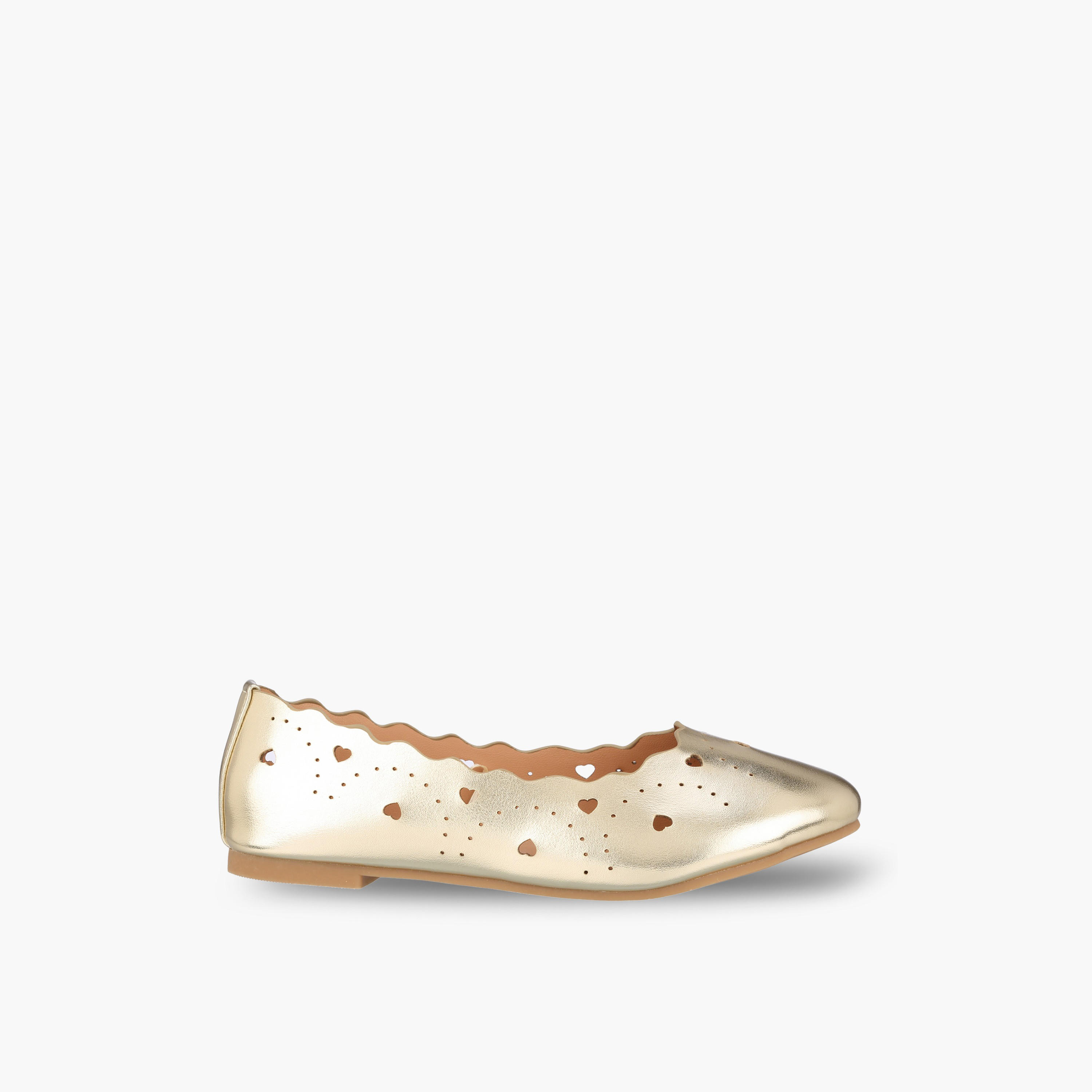 Little Missy Girls Laser Cut Ballerina Shoes-girls-shoes-ballerinas-image-3
