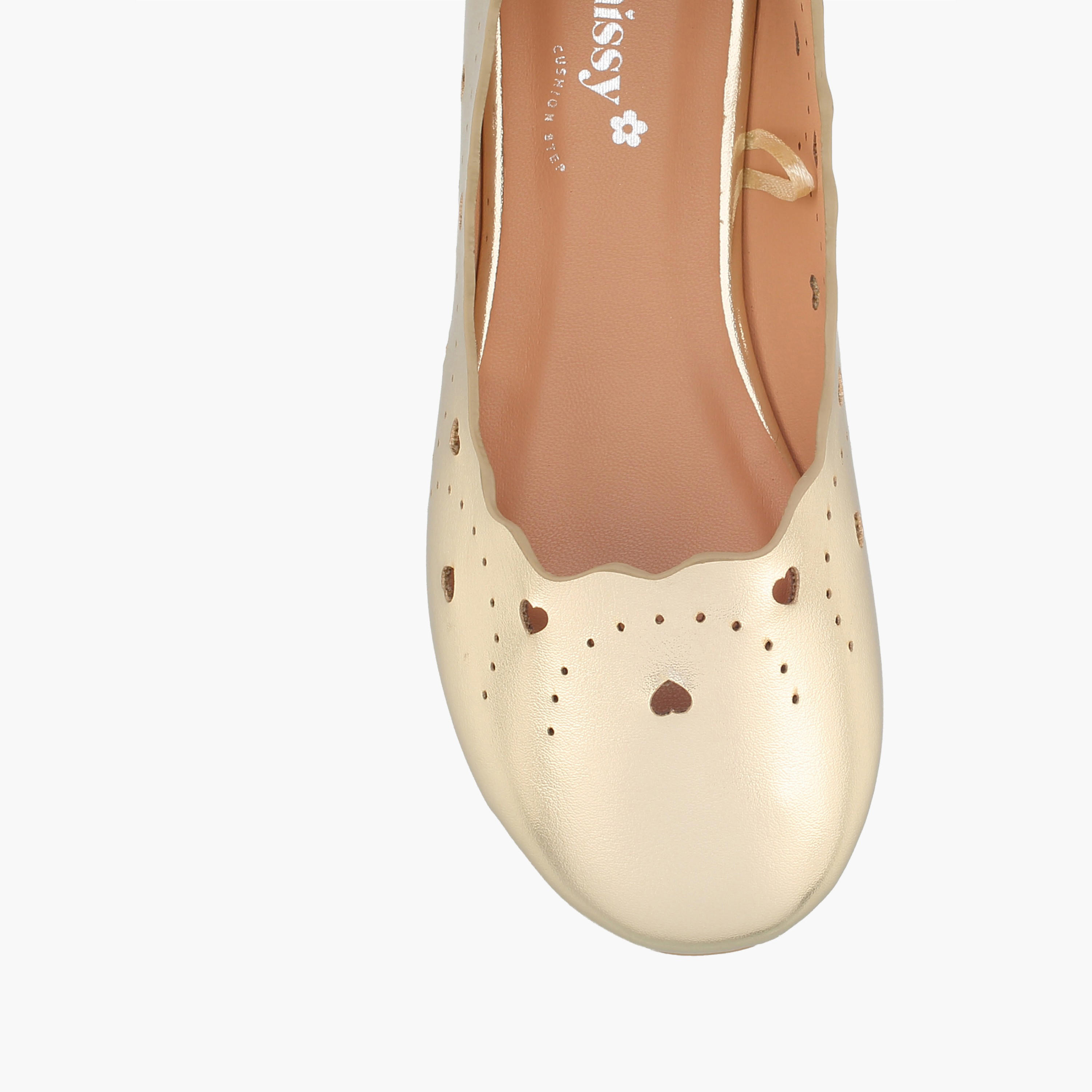 Little Missy Girls Laser Cut Ballerina Shoes-girls-shoes-ballerinas-image-4