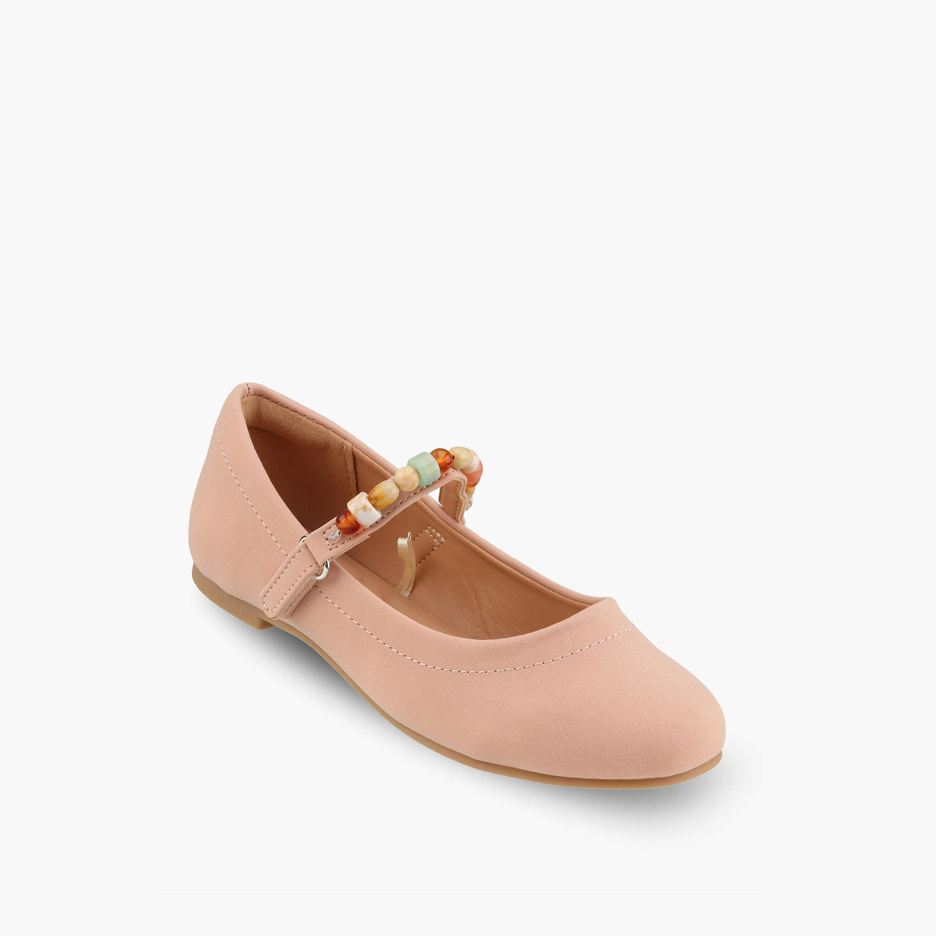 حذاء ماري جين مزين بالخرز للبنات من ليتل ميسي-girls-shoes-maryjanes-image-2