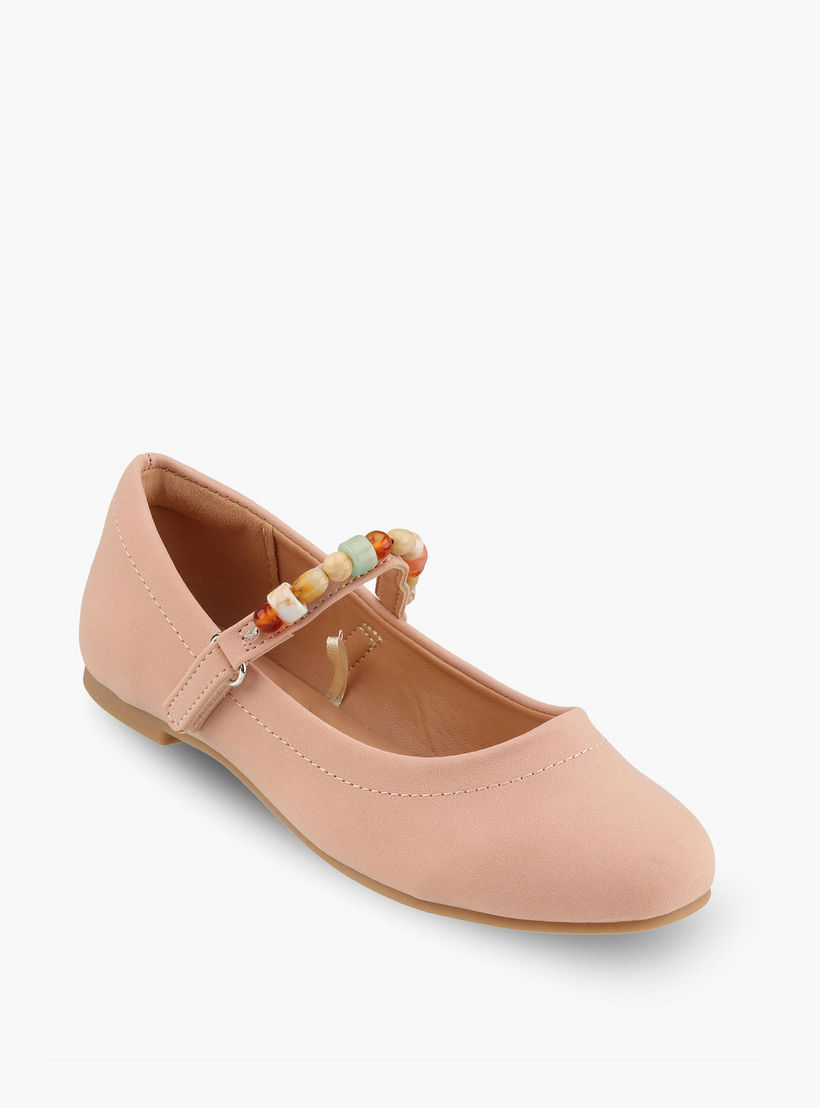حذاء ماري جين مزين بالخرز للبنات من ليتل ميسي-girls-shoes-maryjanes-image-2