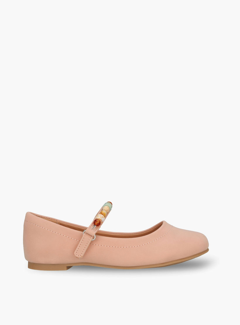 حذاء ماري جين مزين بالخرز للبنات من ليتل ميسي-girls-shoes-maryjanes-image-3