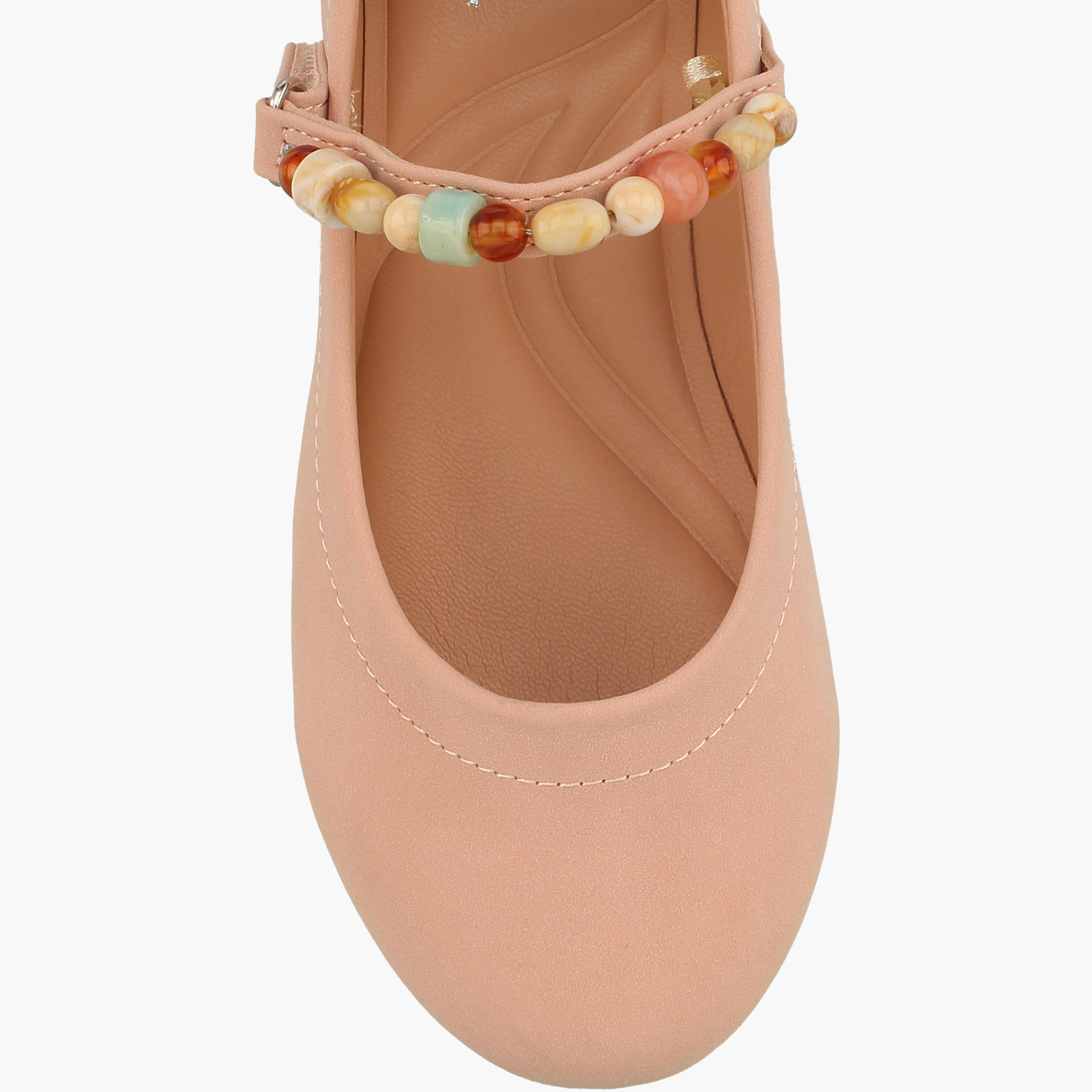حذاء ماري جين مزين بالخرز للبنات من ليتل ميسي-girls-shoes-maryjanes-image-4