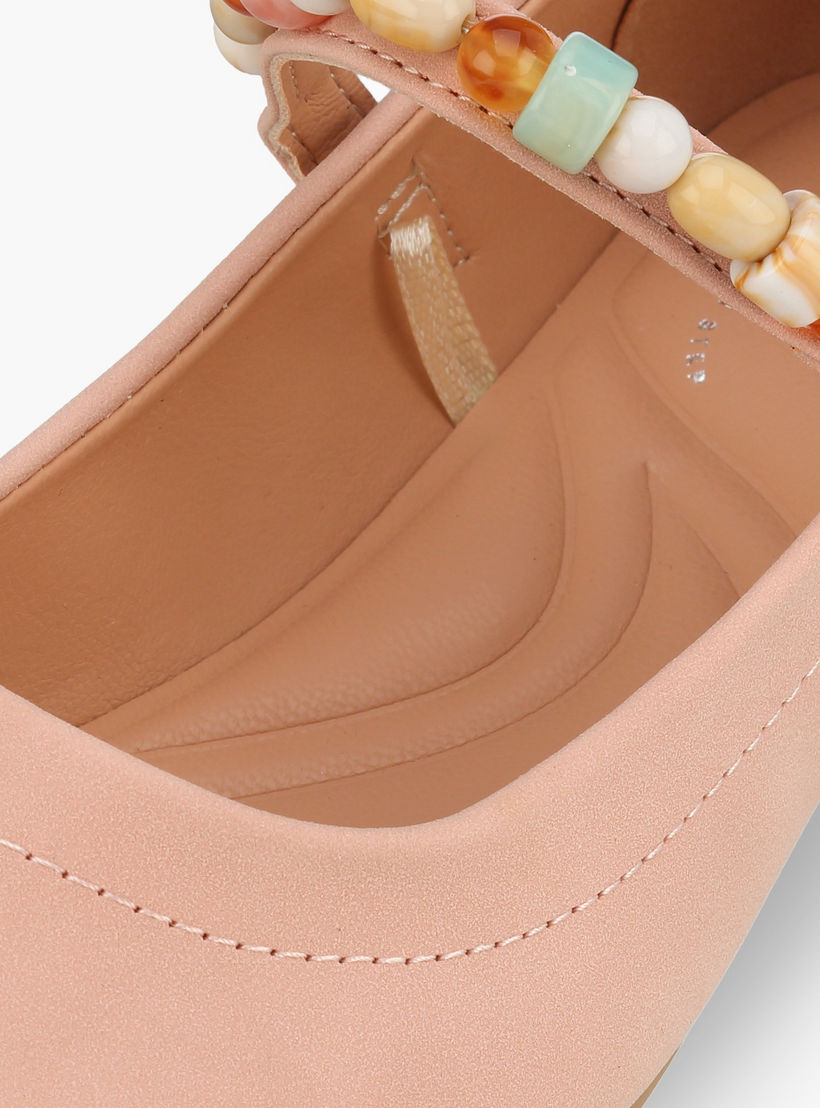 حذاء ماري جين مزين بالخرز للبنات من ليتل ميسي-girls-shoes-maryjanes-image-6