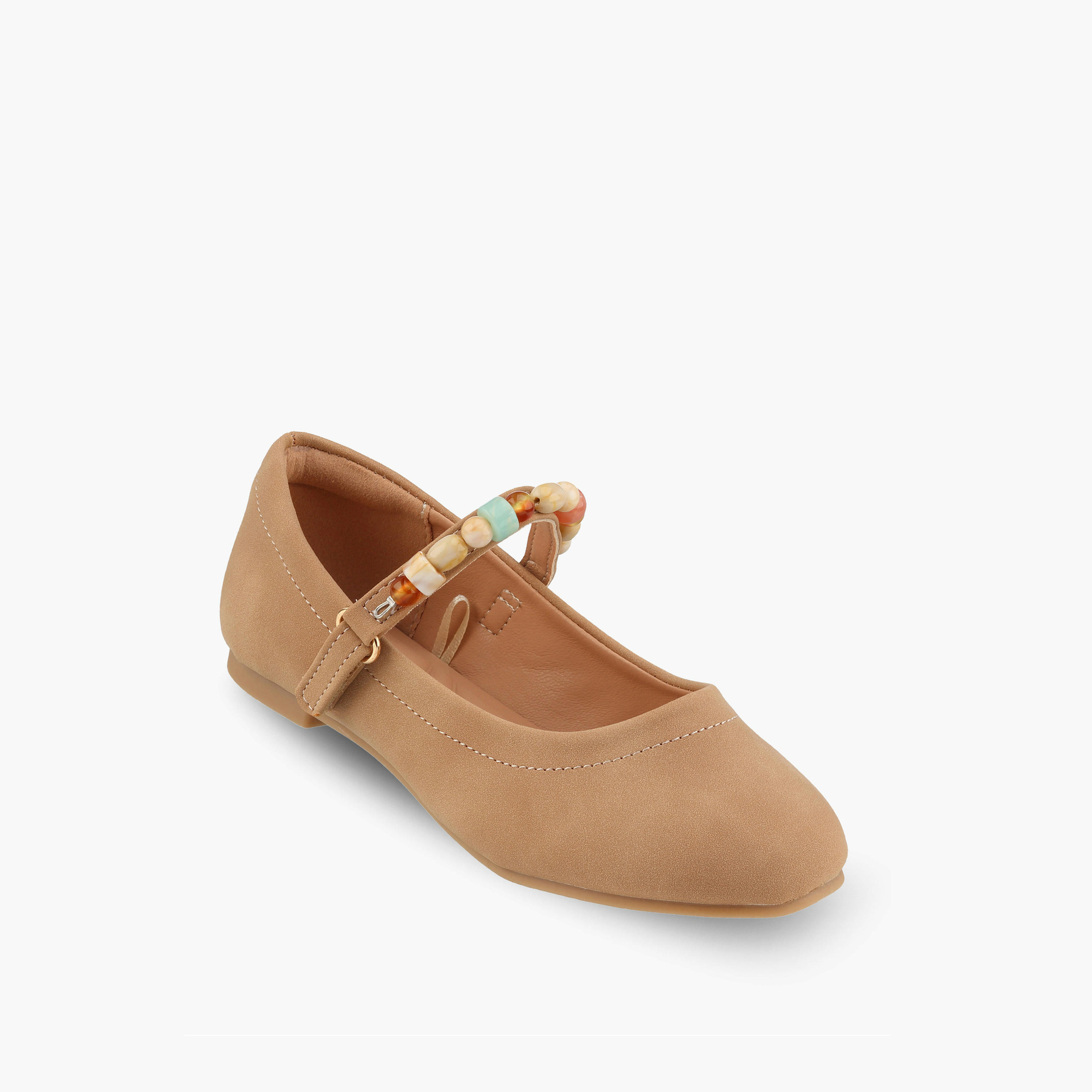 حذاء ماري جين مزين بالخرز للبنات من ليتل ميسي-girls-shoes-maryjanes-image-2