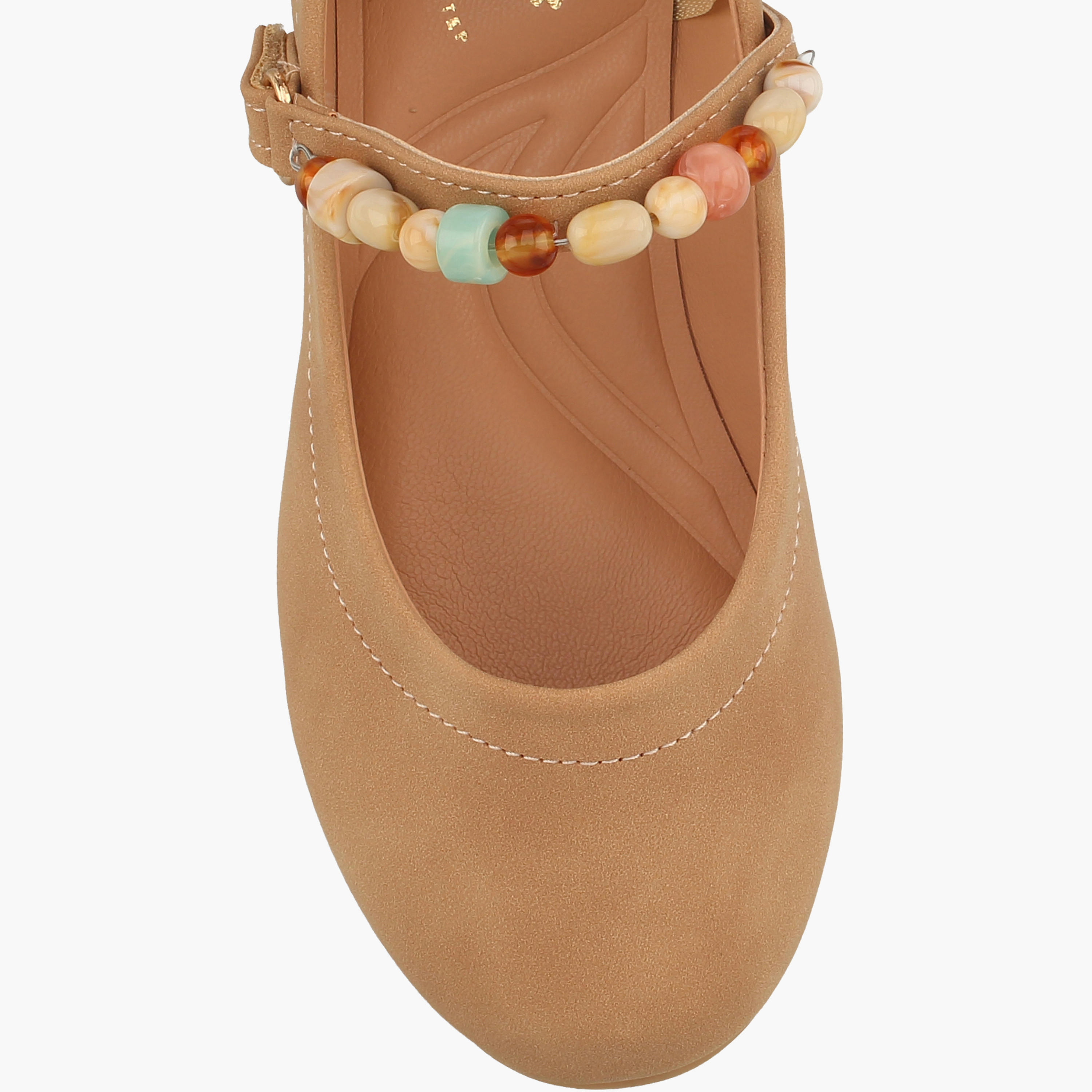 حذاء ماري جين مزين بالخرز للبنات من ليتل ميسي-girls-shoes-maryjanes-image-4