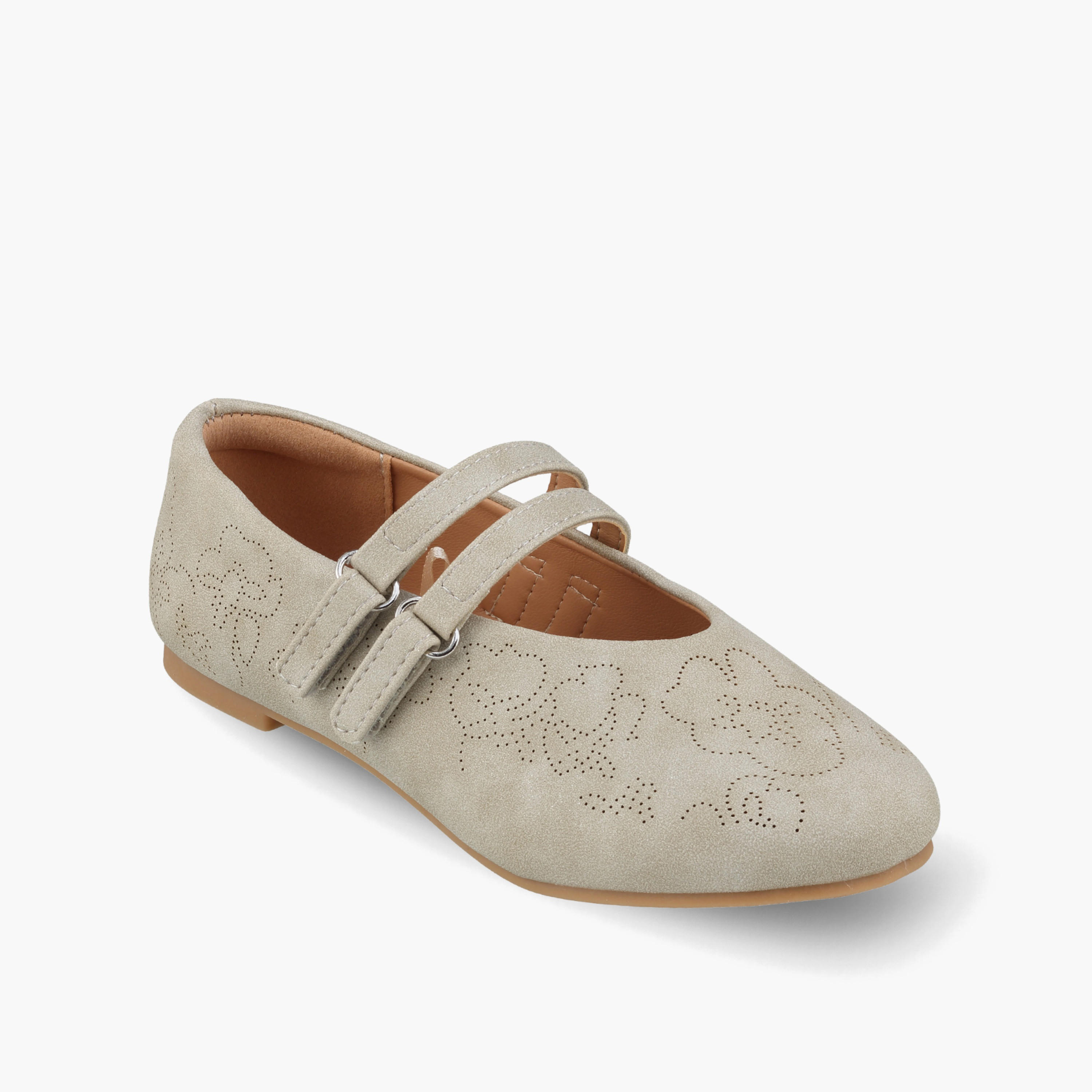 حذاء ماري جين بتفاصيل قص للفتيات من ليتل ميسي-girls-shoes-ballerinas-image-2