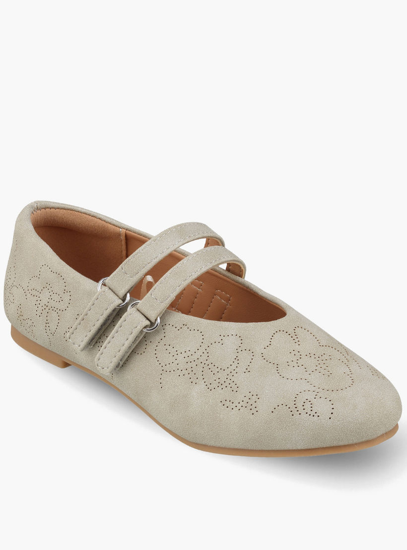 حذاء ماري جين بتفاصيل قص للفتيات من ليتل ميسي-girls-shoes-ballerinas-image-2