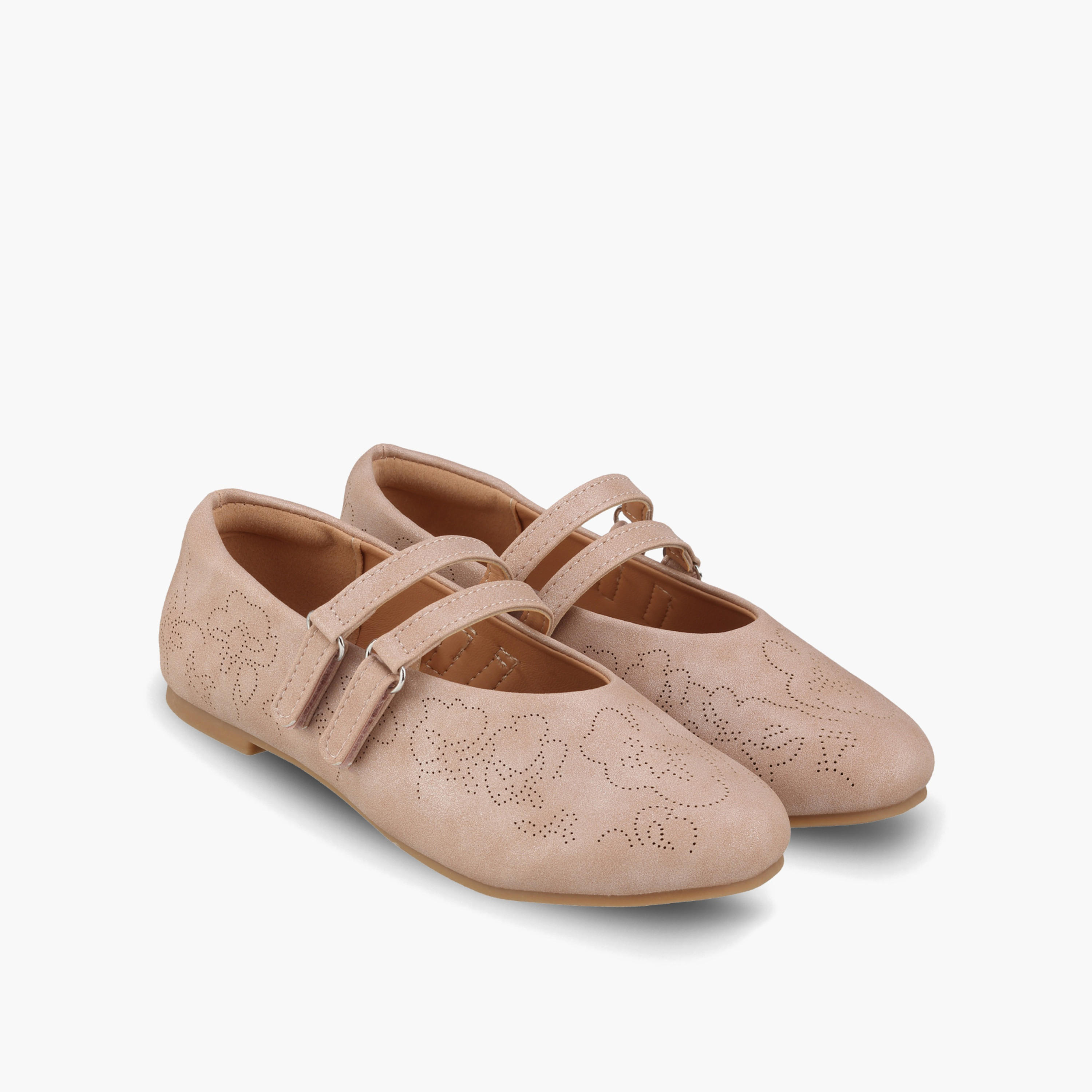 حذاء ماري جين بتفاصيل قص للفتيات من ليتل ميسي-girls-shoes-ballerinas-image-1