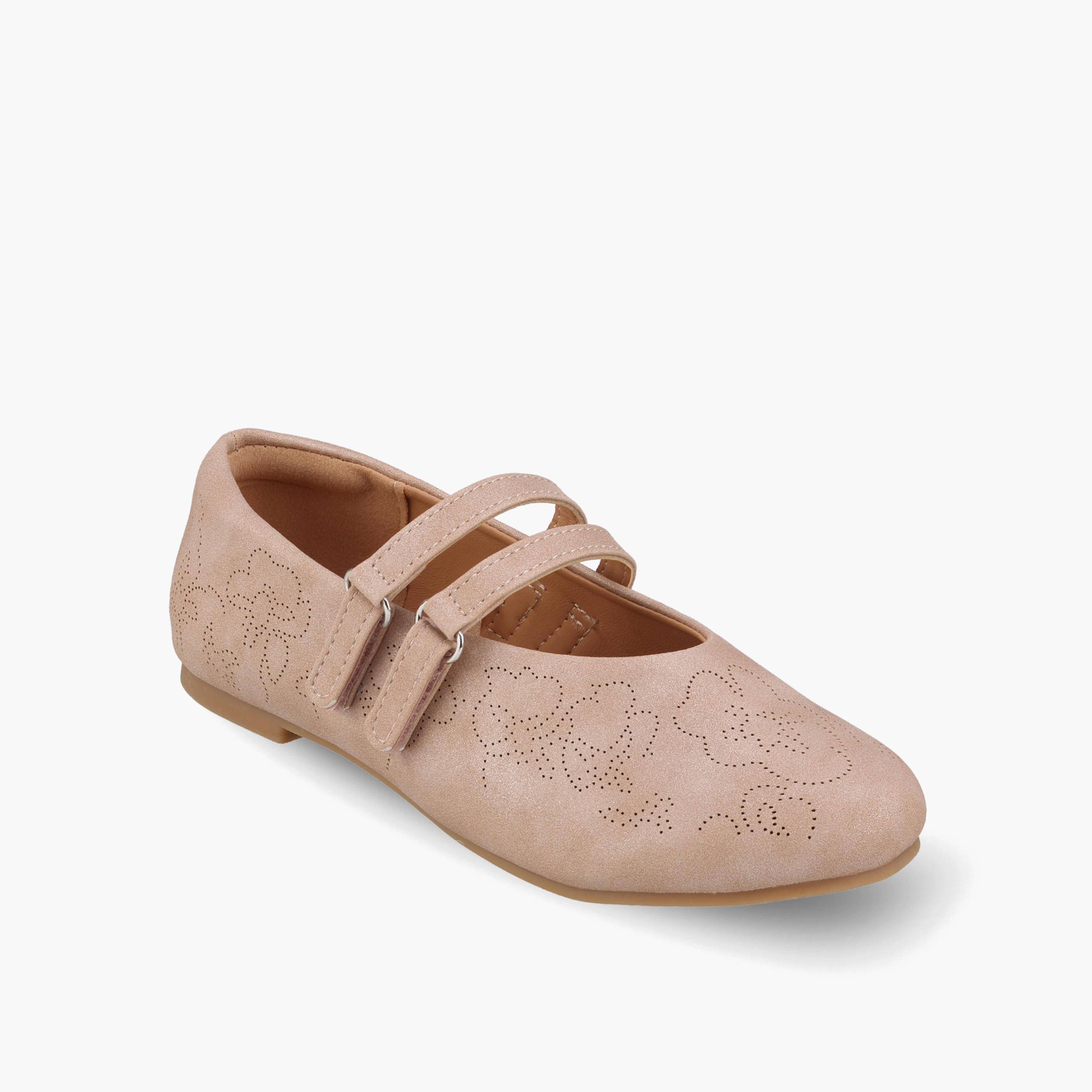 حذاء ماري جين بتفاصيل قص للفتيات من ليتل ميسي-girls-shoes-ballerinas-image-2