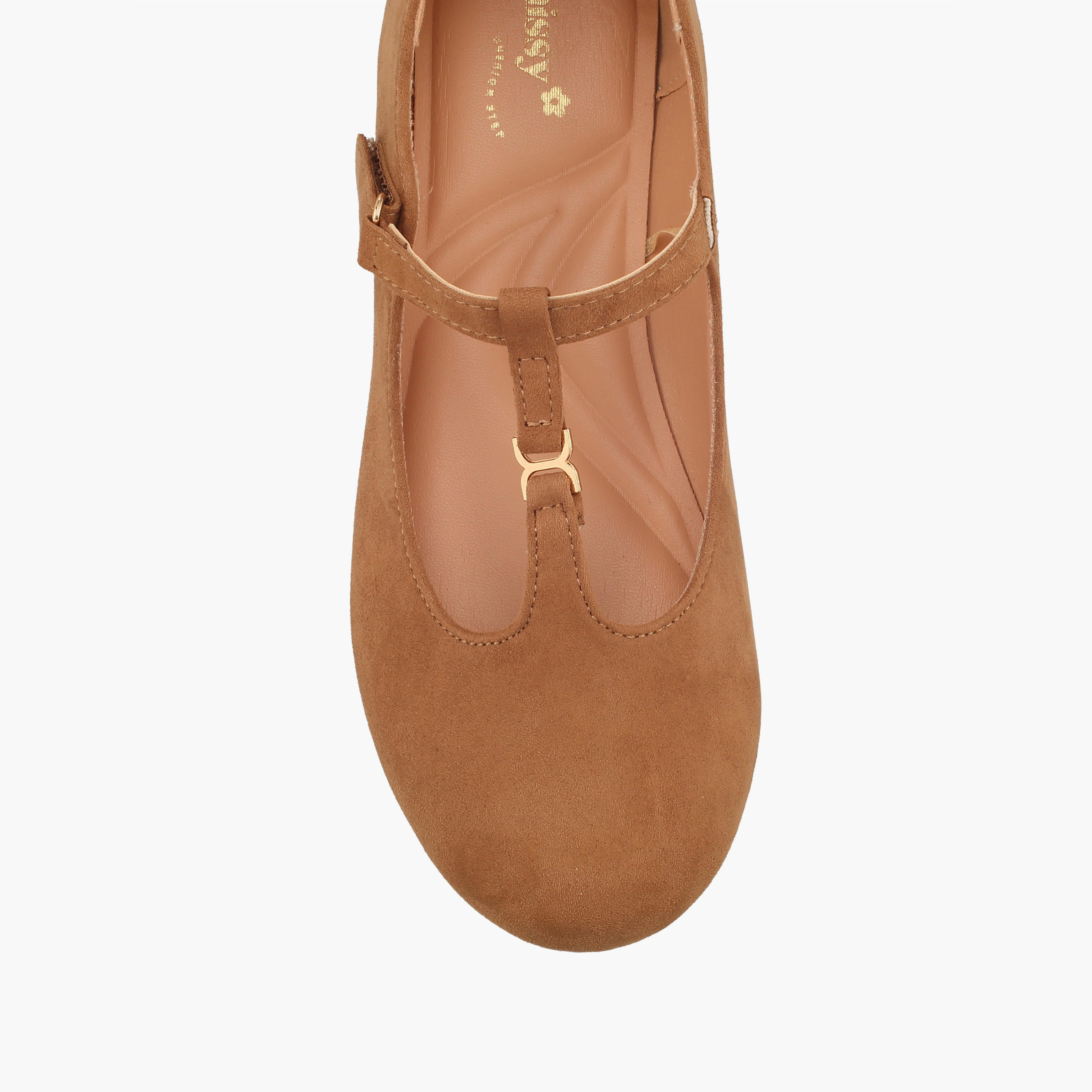 حذاء ماري جين بزينة ميتاليك للبنات من ليتل ميسي-girls-shoes-ballerinas-image-4