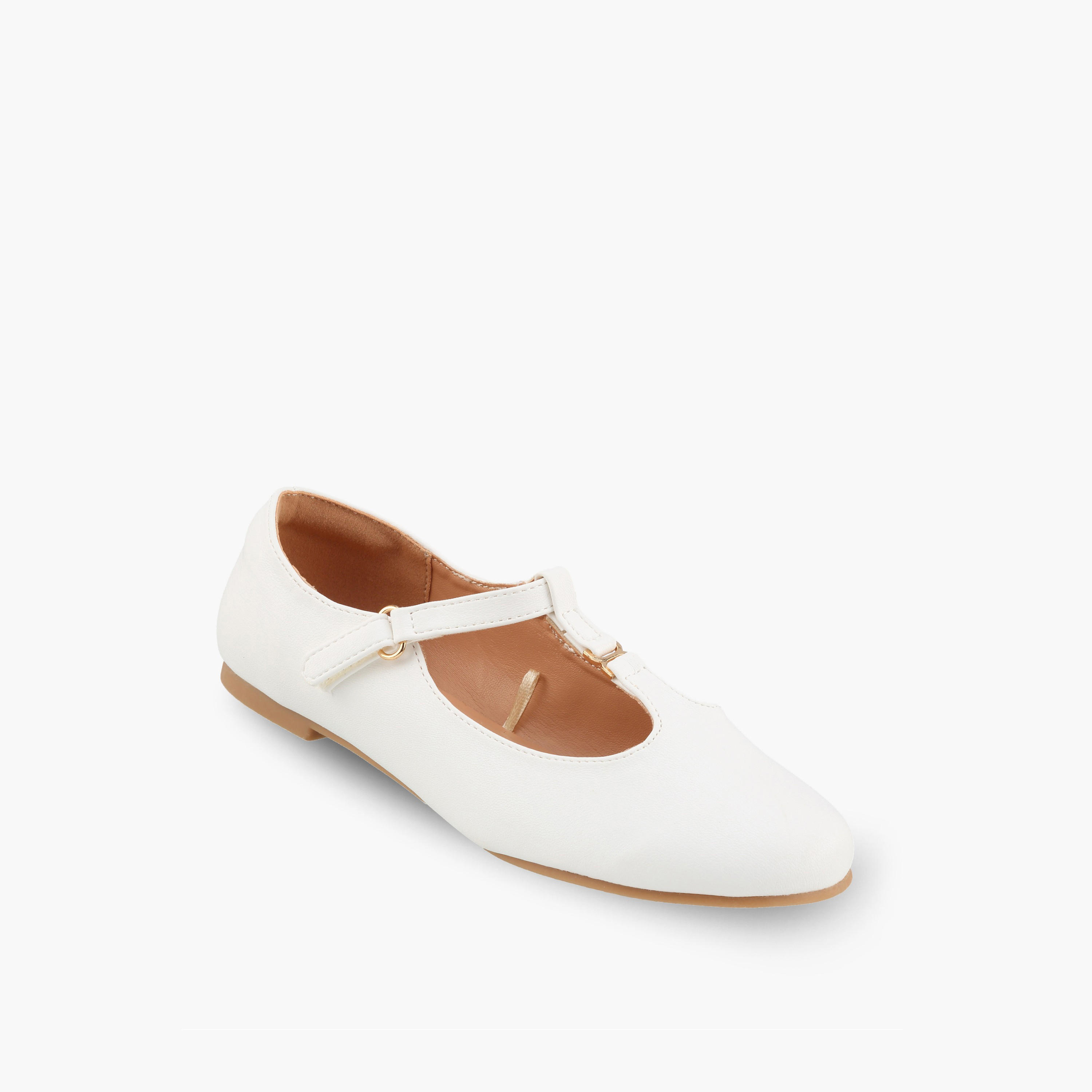 Little Missy Girls Metallic Accent Mary Jane Shoes-girls-shoes-ballerinas-image-2