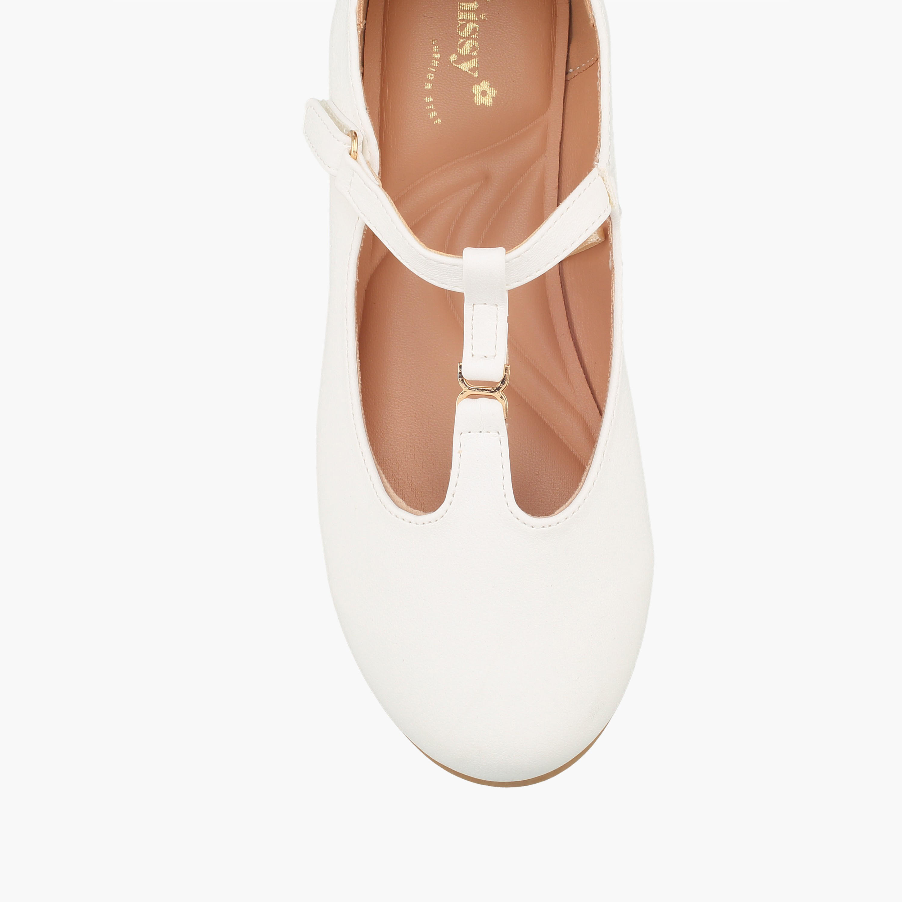 Little Missy Girls Metallic Accent Mary Jane Shoes-girls-shoes-ballerinas-image-4