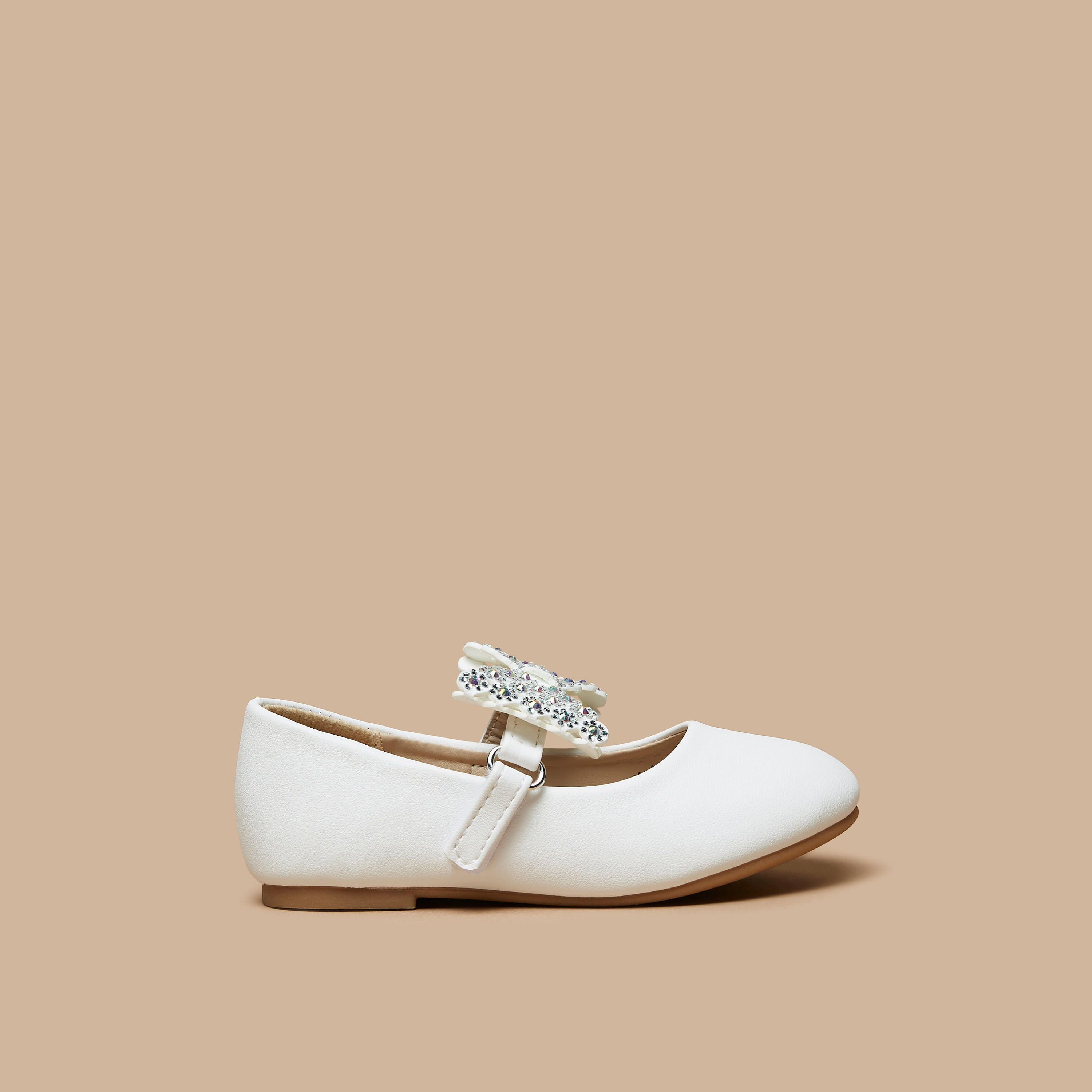 Flora Bella Embellished Bow Applique Ballerina Shoes-girls-shoes-maryjanes-image-3