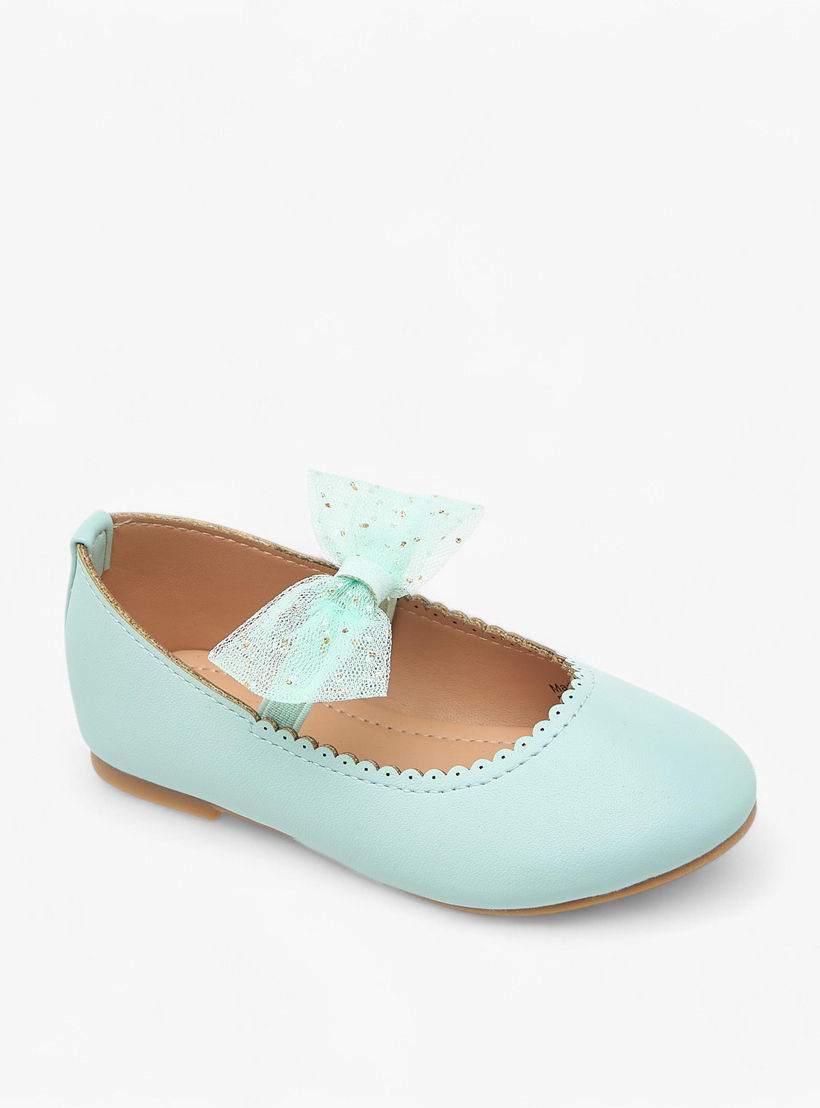 حذاء باليرينا بتفاصيل فيونكة وحزام مطاطي من فلورا بيلا-girls-shoes-ballerinas-image-2