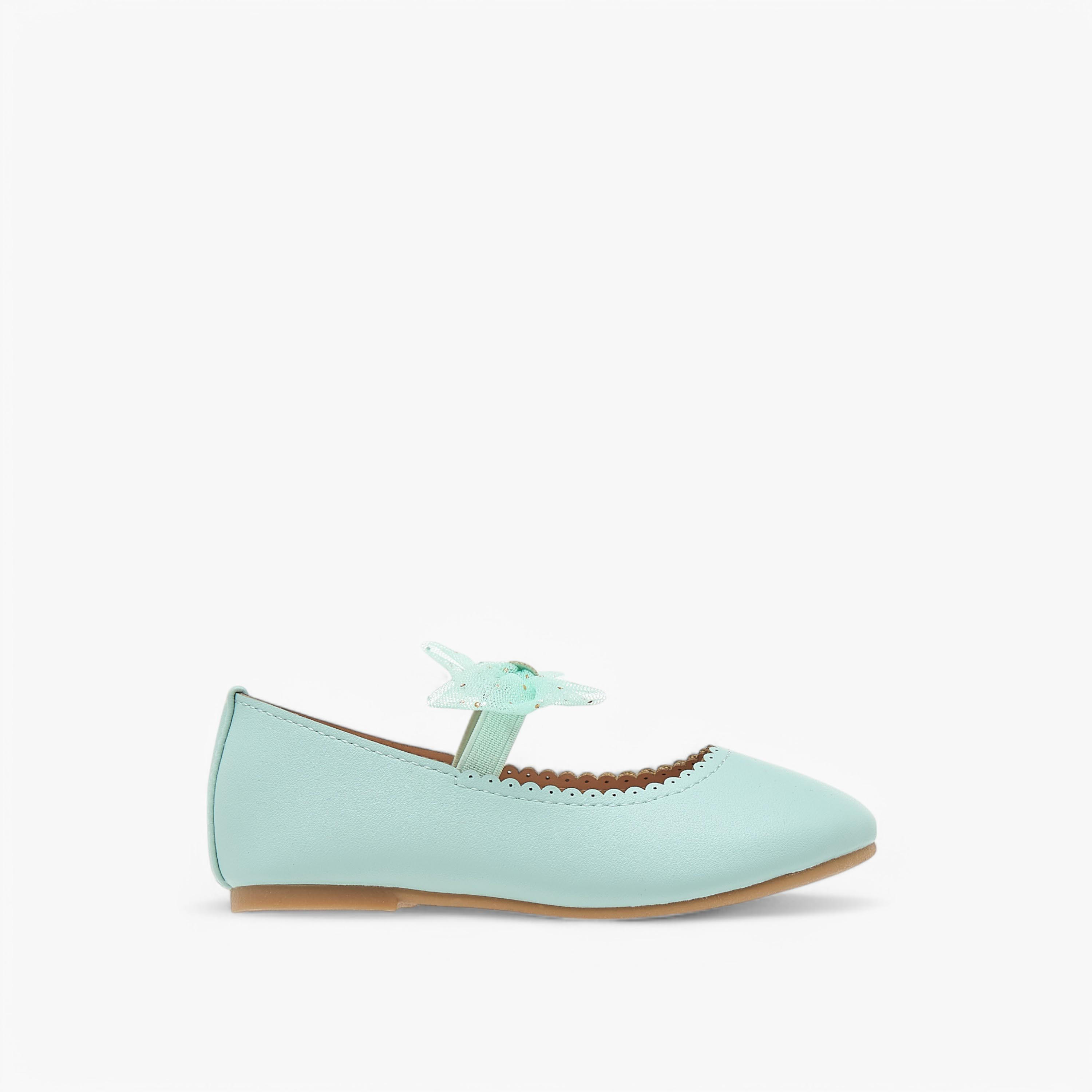 حذاء باليرينا بتفاصيل فيونكة وحزام مطاطي من فلورا بيلا-girls-shoes-ballerinas-image-3