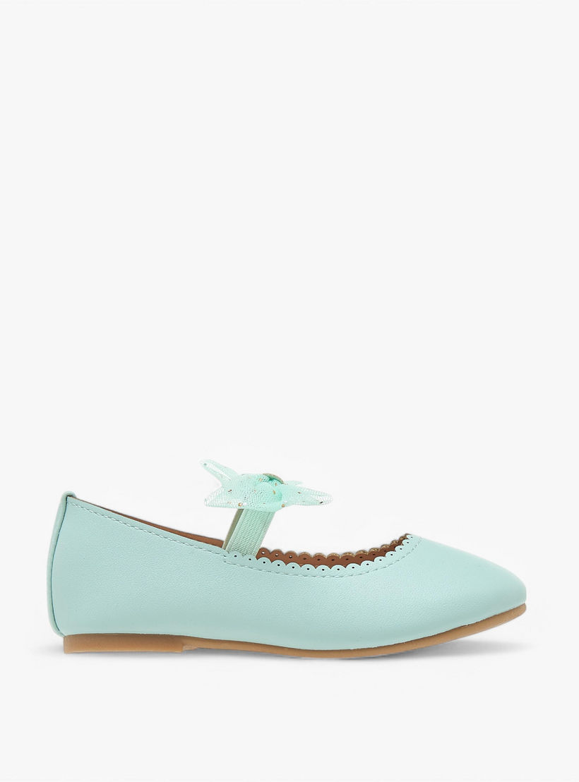 حذاء باليرينا بتفاصيل فيونكة وحزام مطاطي من فلورا بيلا-girls-shoes-ballerinas-image-3