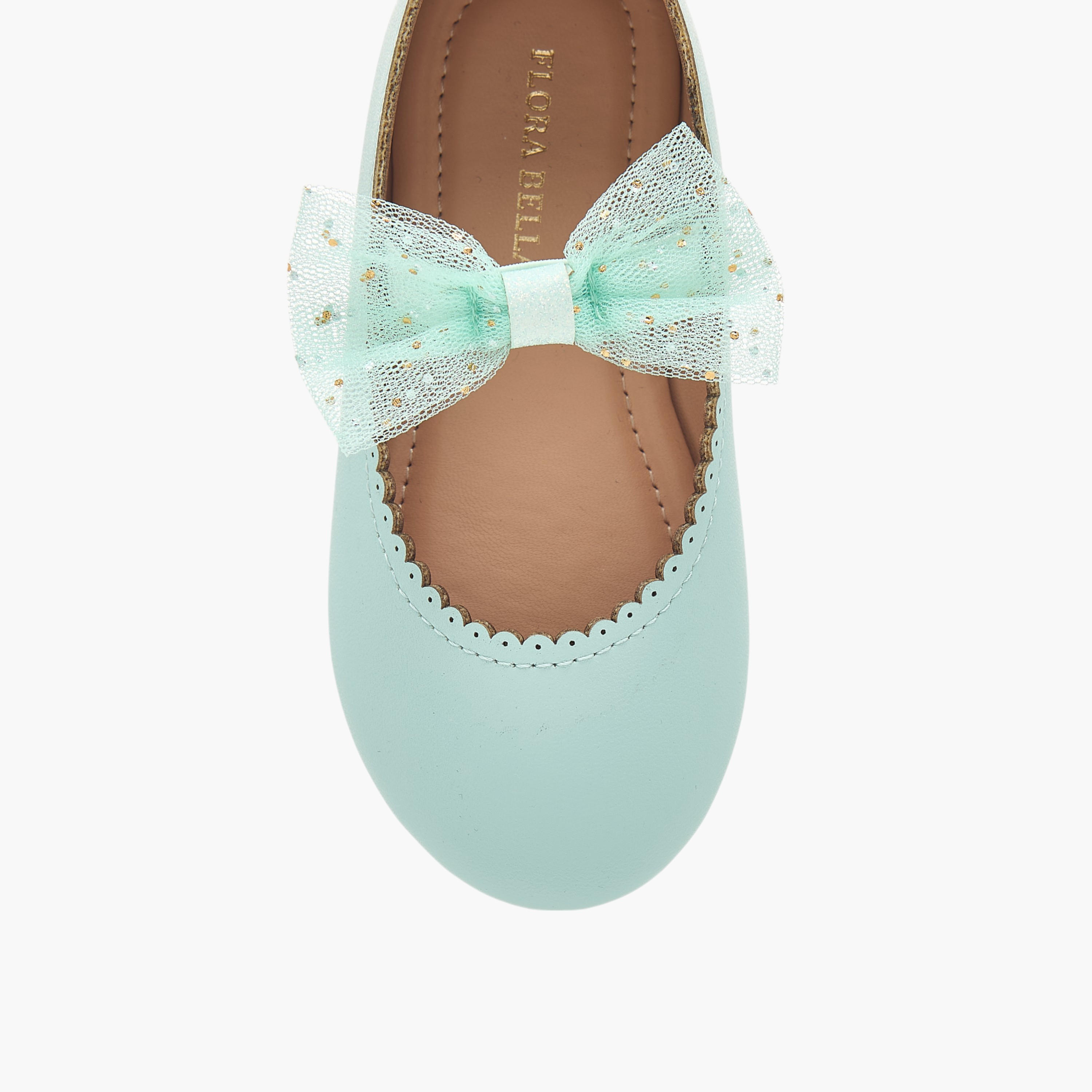 حذاء باليرينا بتفاصيل فيونكة وحزام مطاطي من فلورا بيلا-girls-shoes-ballerinas-image-4