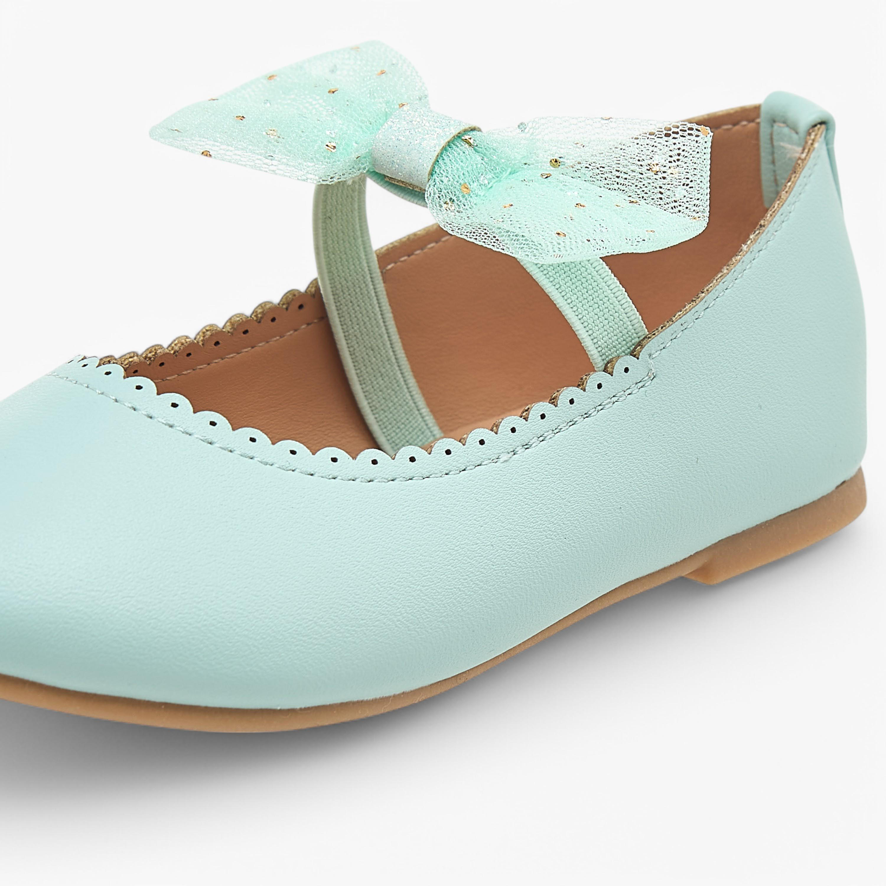 حذاء باليرينا بتفاصيل فيونكة وحزام مطاطي من فلورا بيلا-girls-shoes-ballerinas-image-6