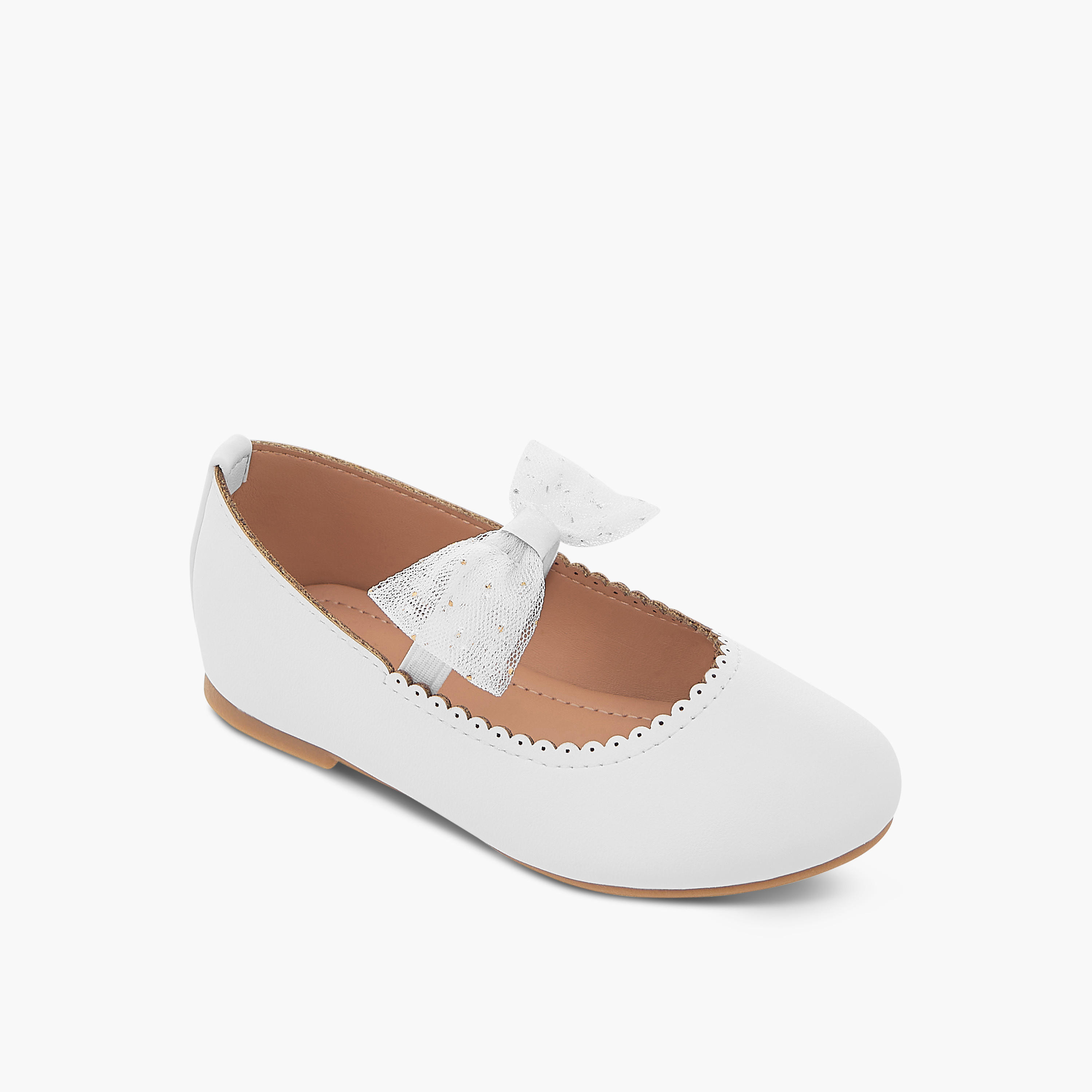حذاء باليرينا بتفاصيل فيونكة وحزام مطاطي من فلورا بيلا-girls-shoes-ballerinas-image-2