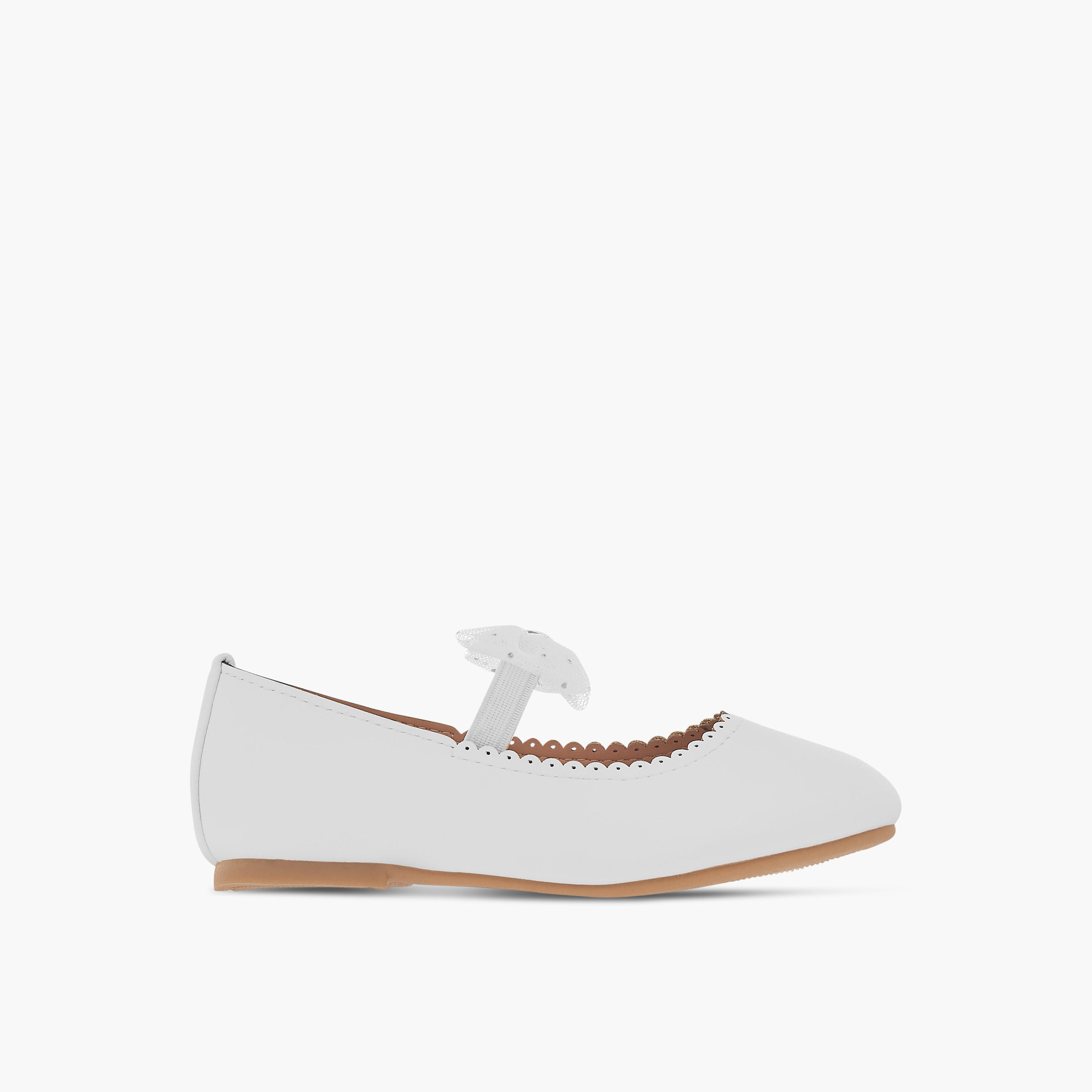 حذاء باليرينا بتفاصيل فيونكة وحزام مطاطي من فلورا بيلا-girls-shoes-ballerinas-image-3