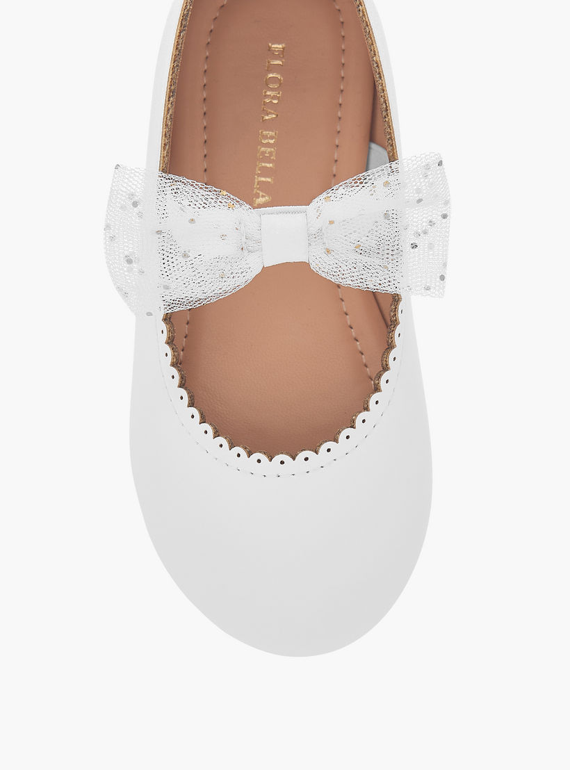 حذاء باليرينا بتفاصيل فيونكة وحزام مطاطي من فلورا بيلا-girls-shoes-ballerinas-image-4