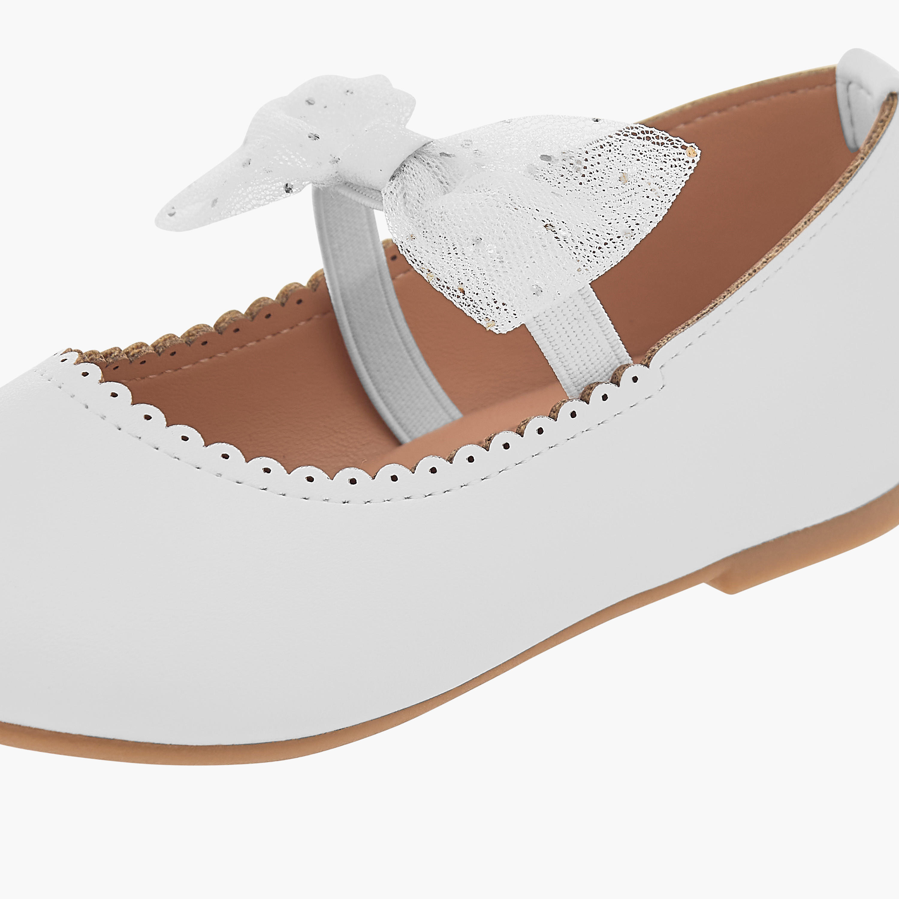 حذاء باليرينا بتفاصيل فيونكة وحزام مطاطي من فلورا بيلا-girls-shoes-ballerinas-image-6