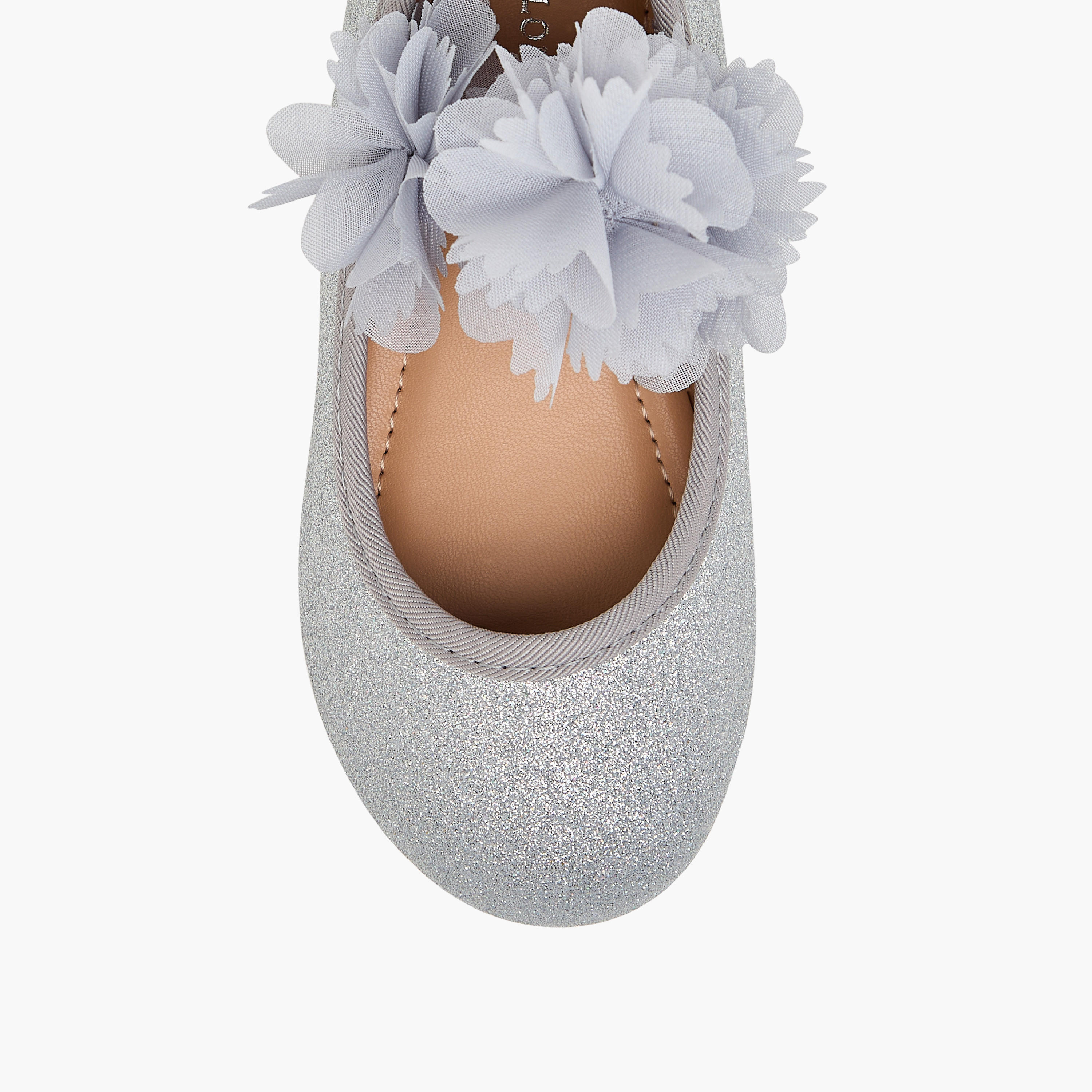 Flora Bella Embellished Ballerina Shoes with Elasticated Strap-girls-shoes-maryjanes-image-4