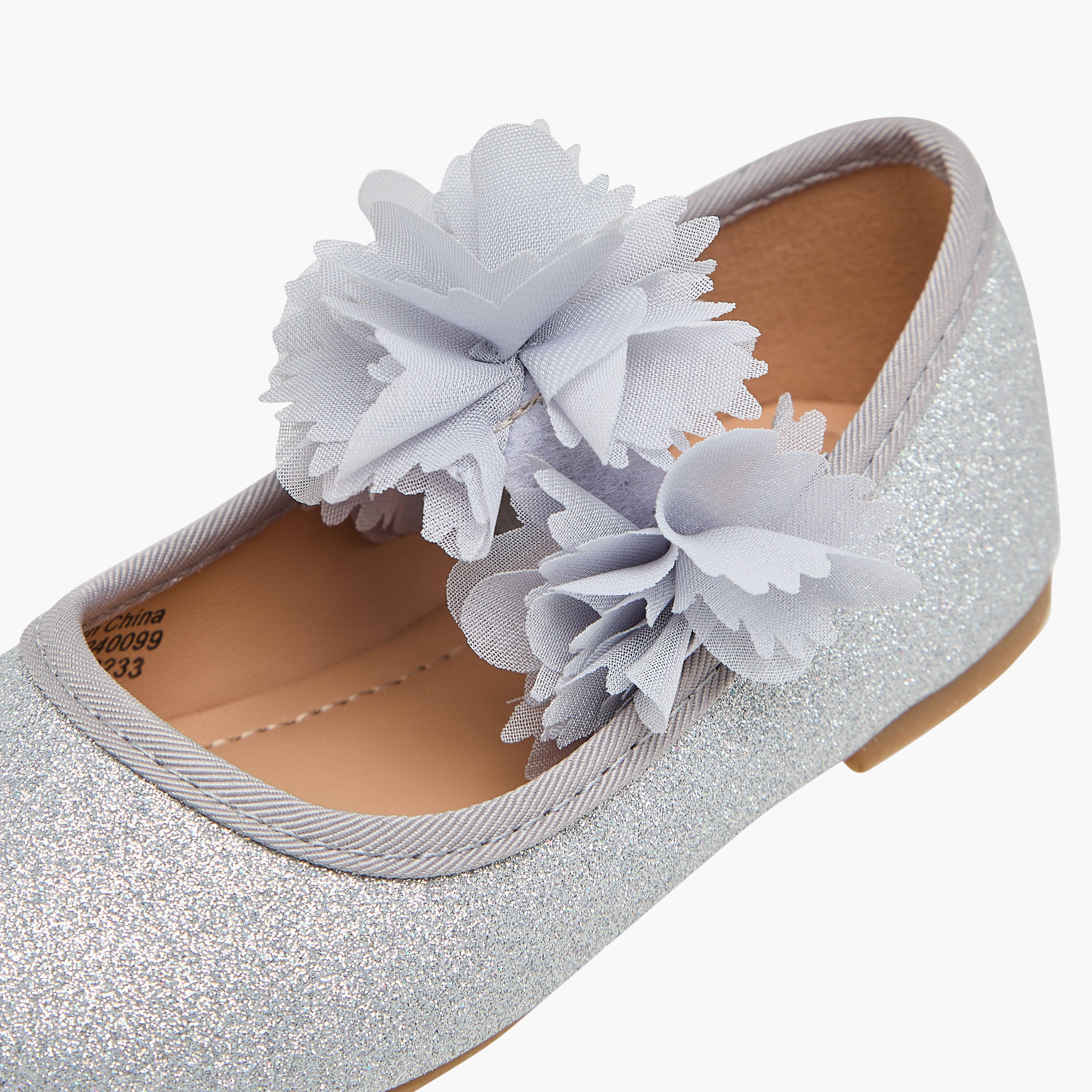 Flora Bella Embellished Ballerina Shoes with Elasticated Strap-girls-shoes-maryjanes-image-6