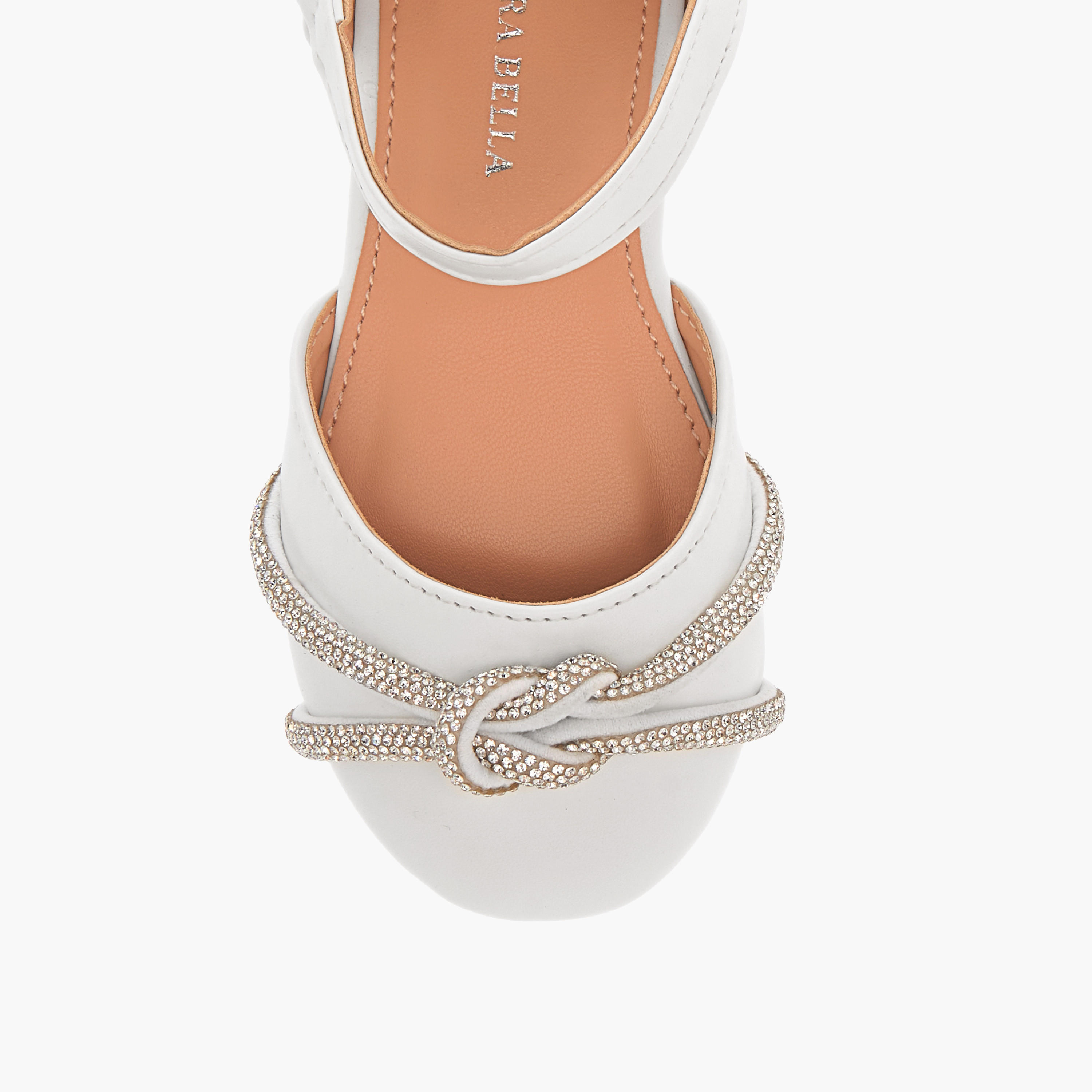 Flora Bella Embellished Ballerina Shoes with Hook and Loop Closure-girls-shoes-ballerinas-image-3