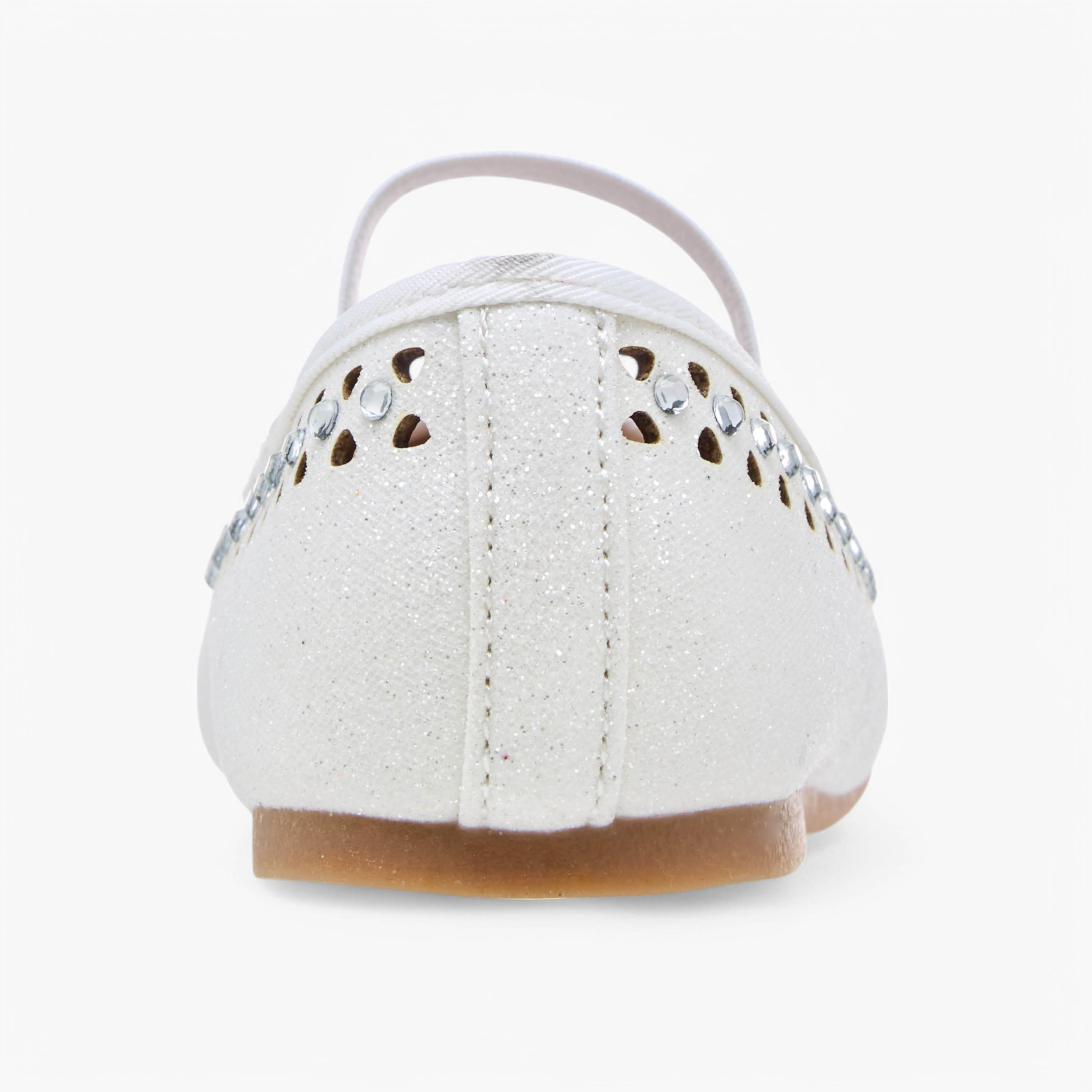 Flora Bella Embellished Ballerina Shoes with Elastic Closure-girls-shoes-ballerinas-image-5