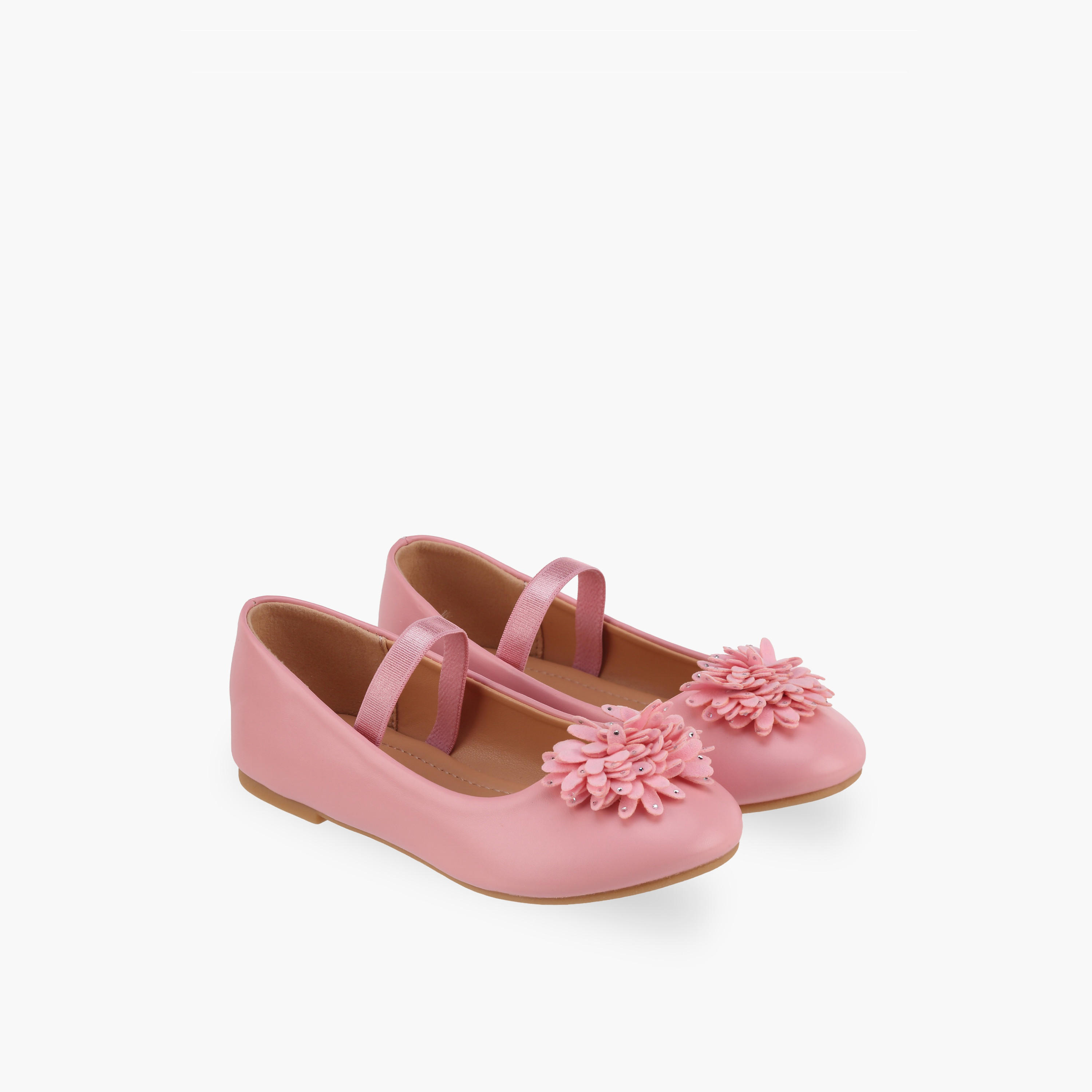 Flora Bella Girls Floral Accent Ballerina Shoes-girls-shoes-ballerinas-image-1